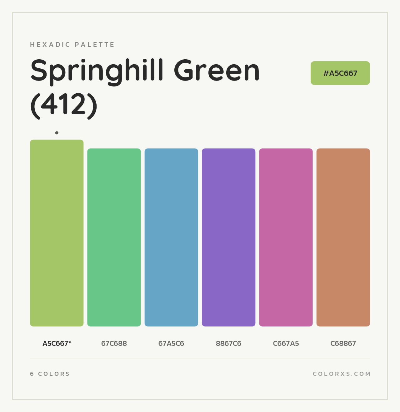Springhill Green (412) - Hexadic Color Palette