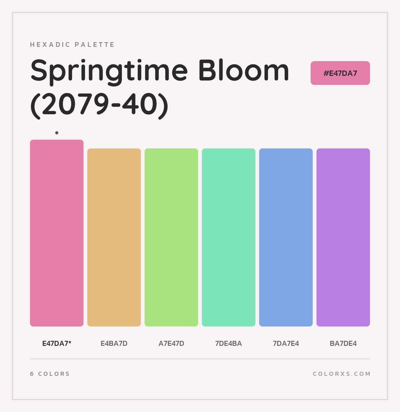 Springtime Bloom (2079-40) - Hexadic Color Palette