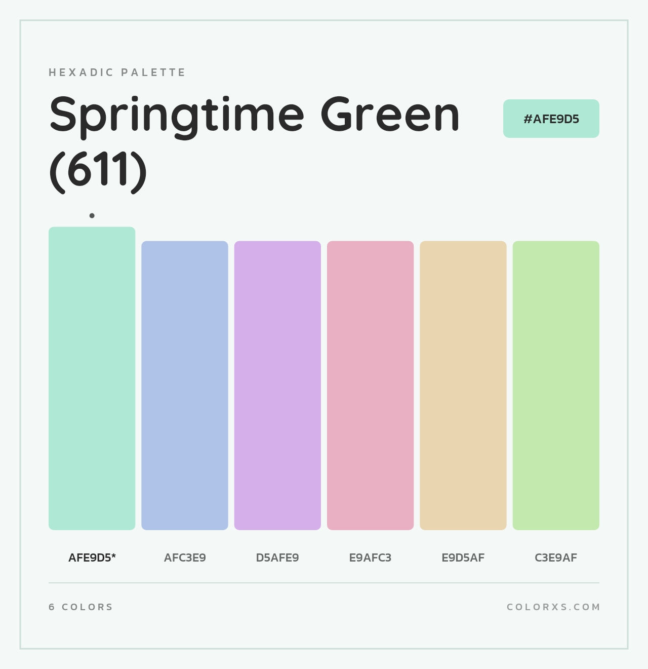 Springtime Green (611) - Hexadic Color Palette