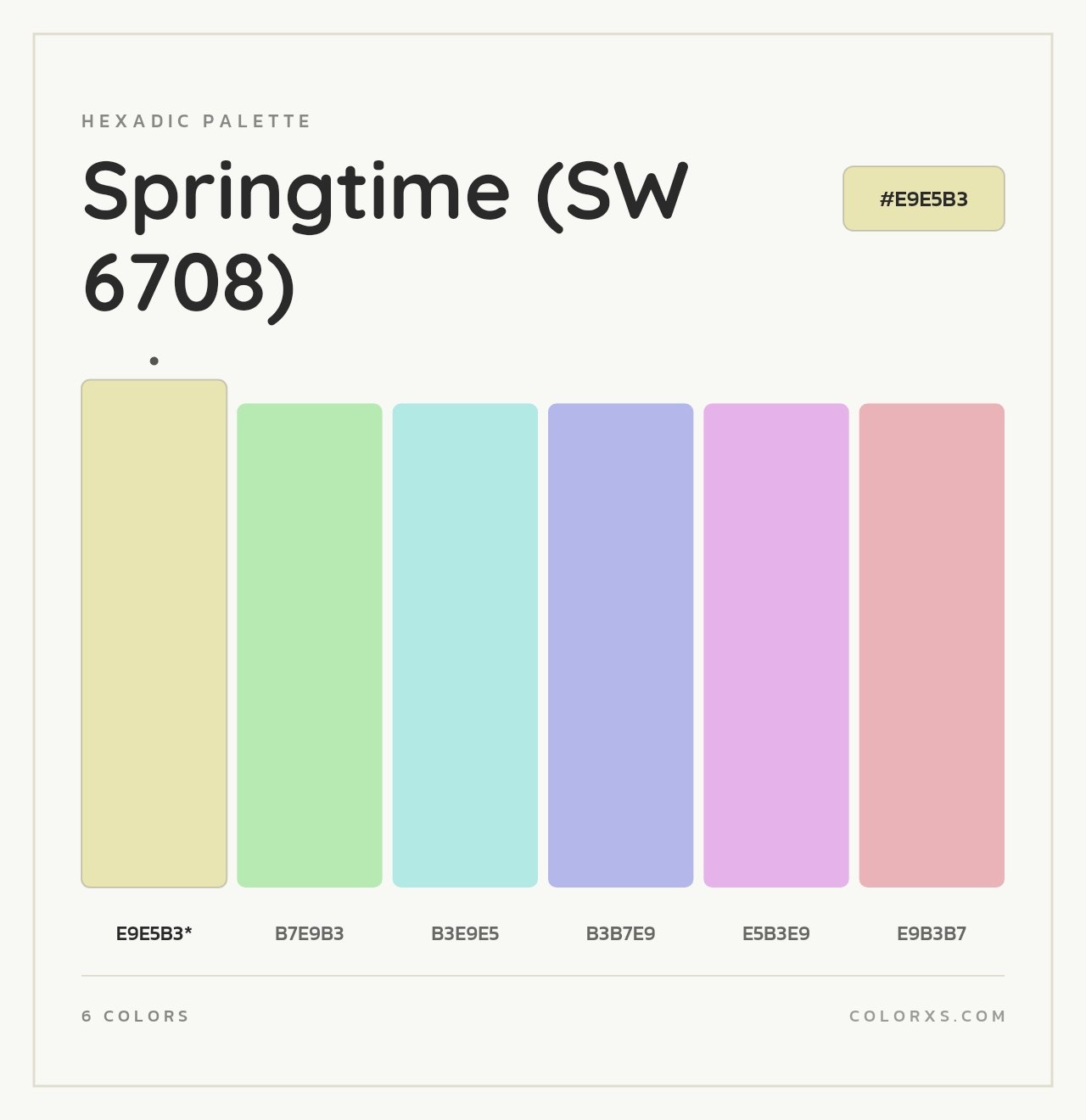 Springtime (SW 6708) - Hexadic Color Palette