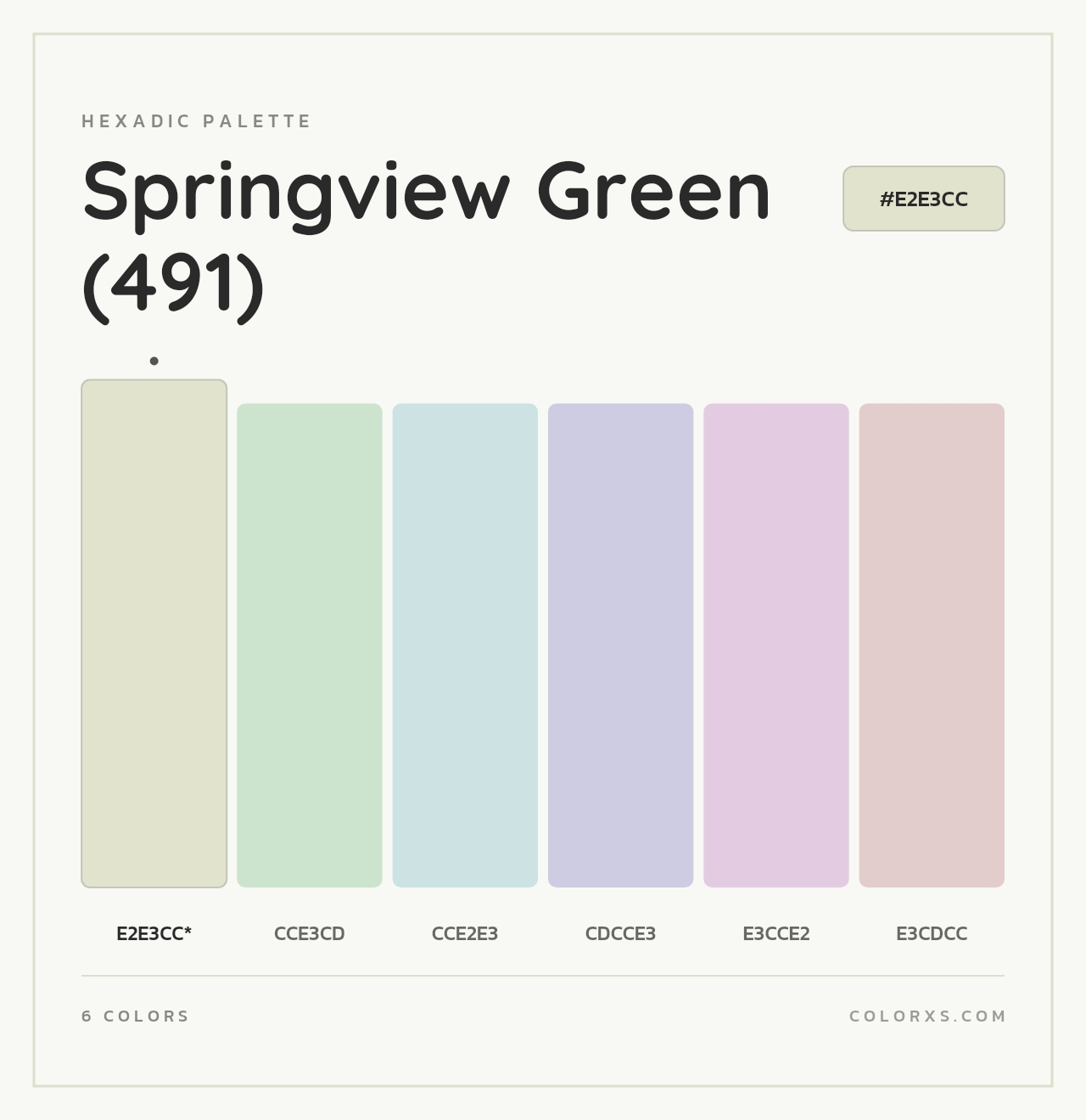 Springview Green (491) - Hexadic Color Palette