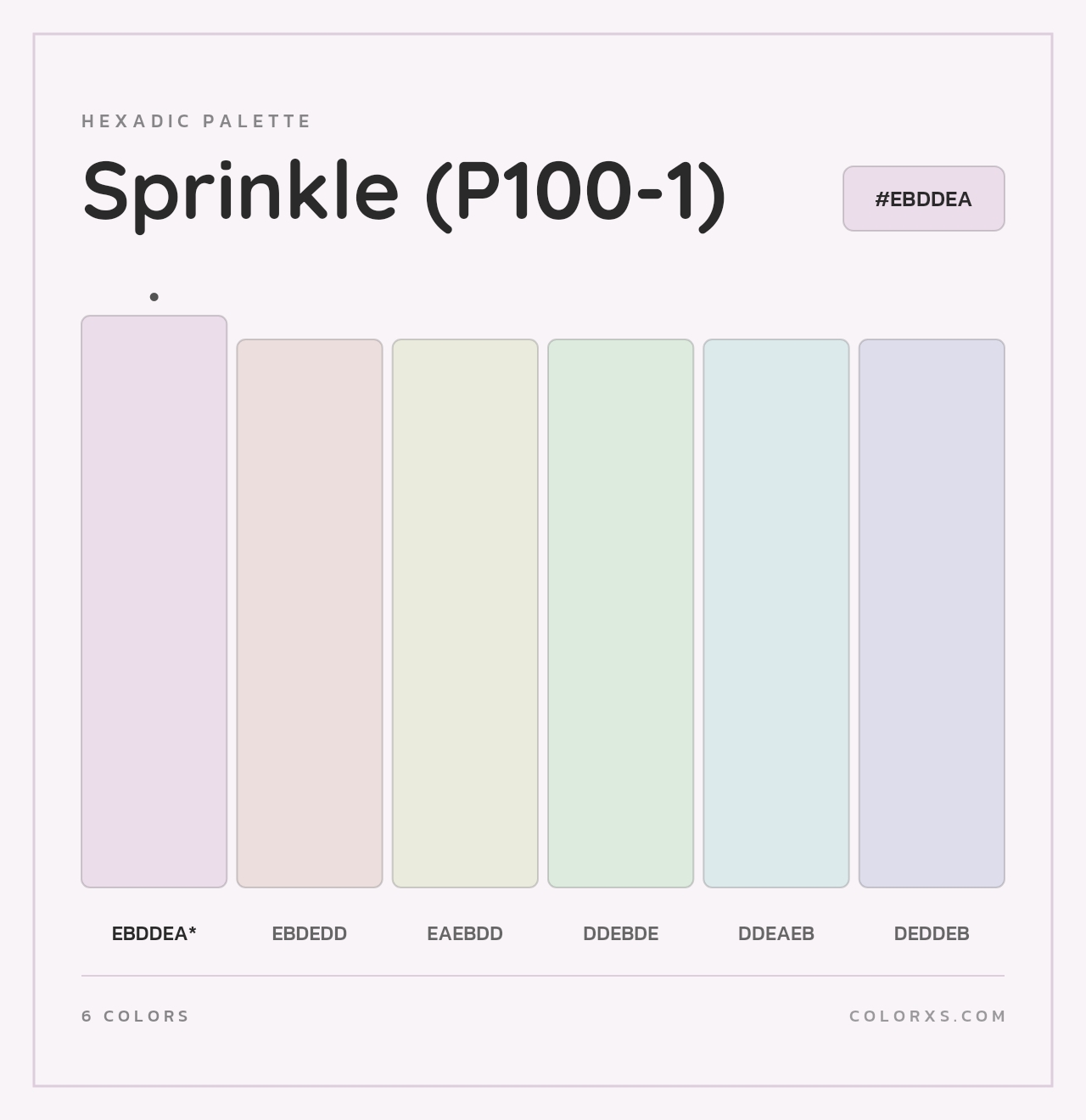 Sprinkle (P100-1) - Hexadic Color Palette