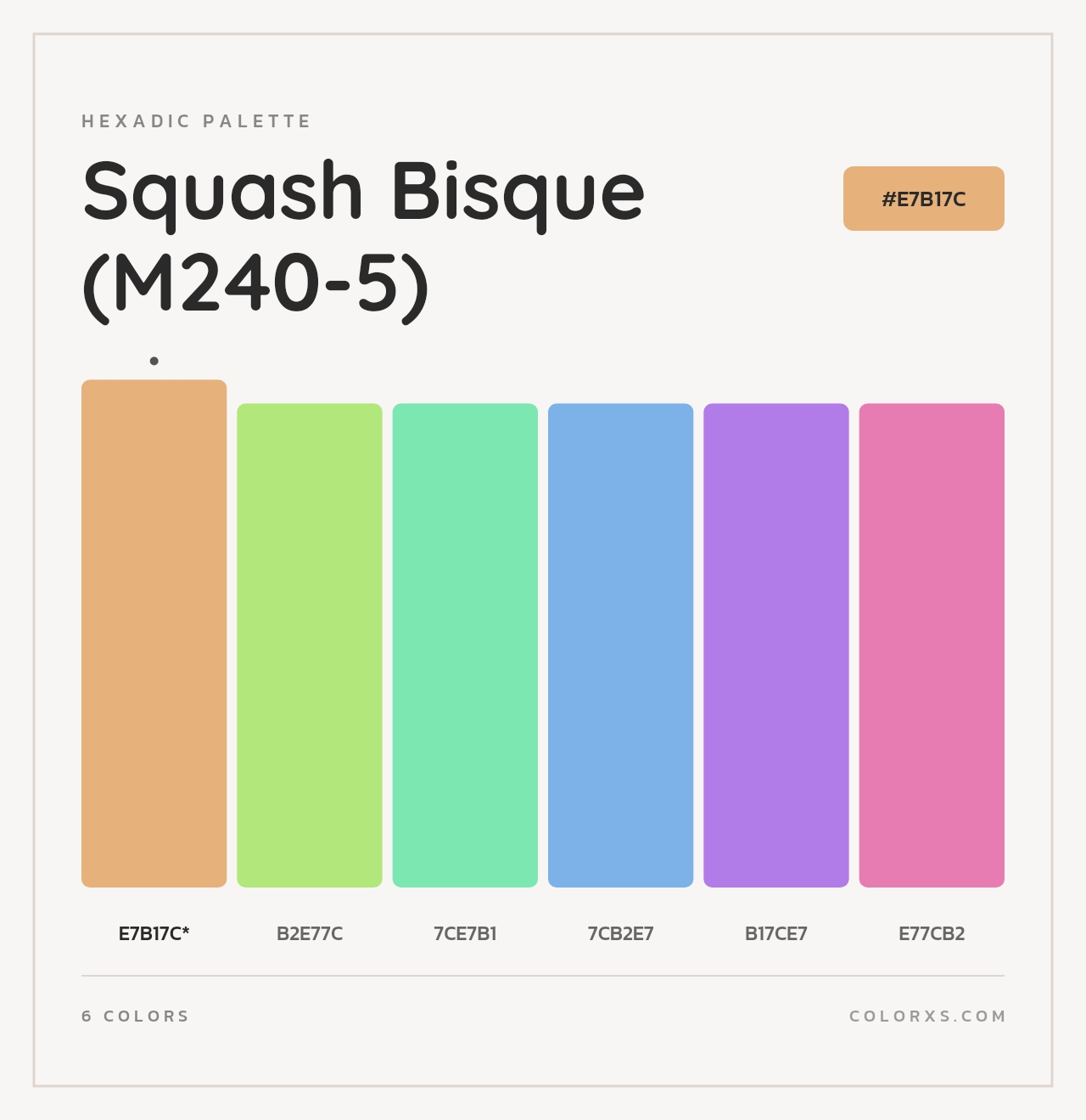 Squash Bisque (M240-5) - Hexadic Color Palette