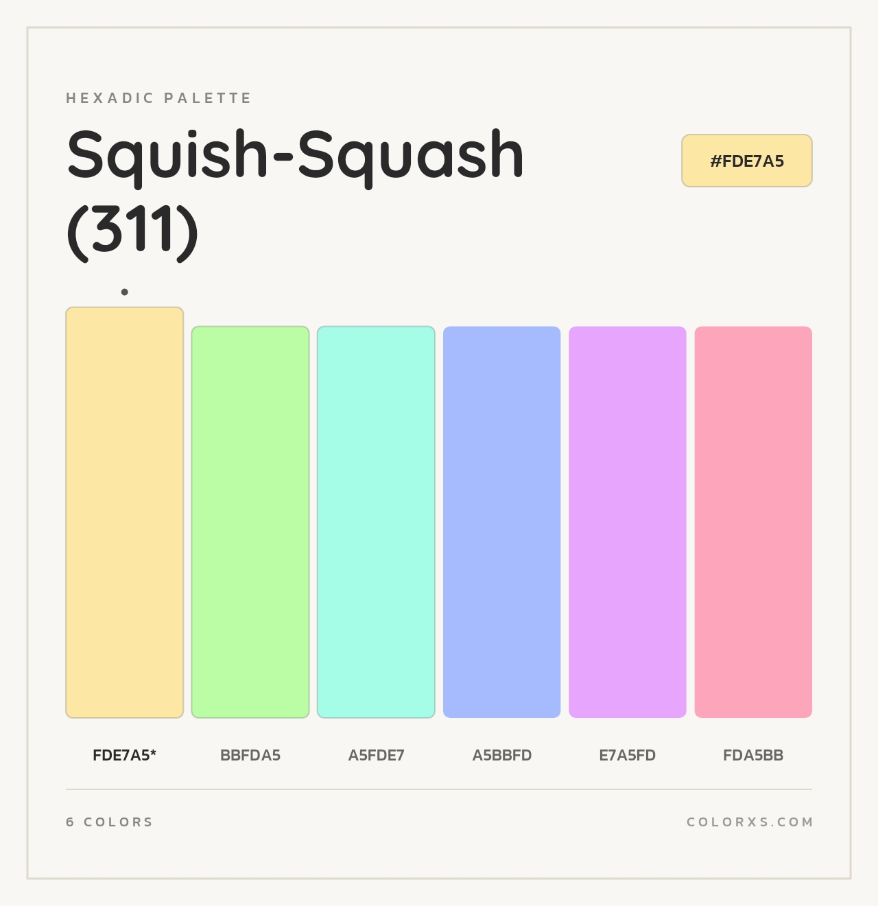 Squish-Squash (311) - Hexadic Color Palette