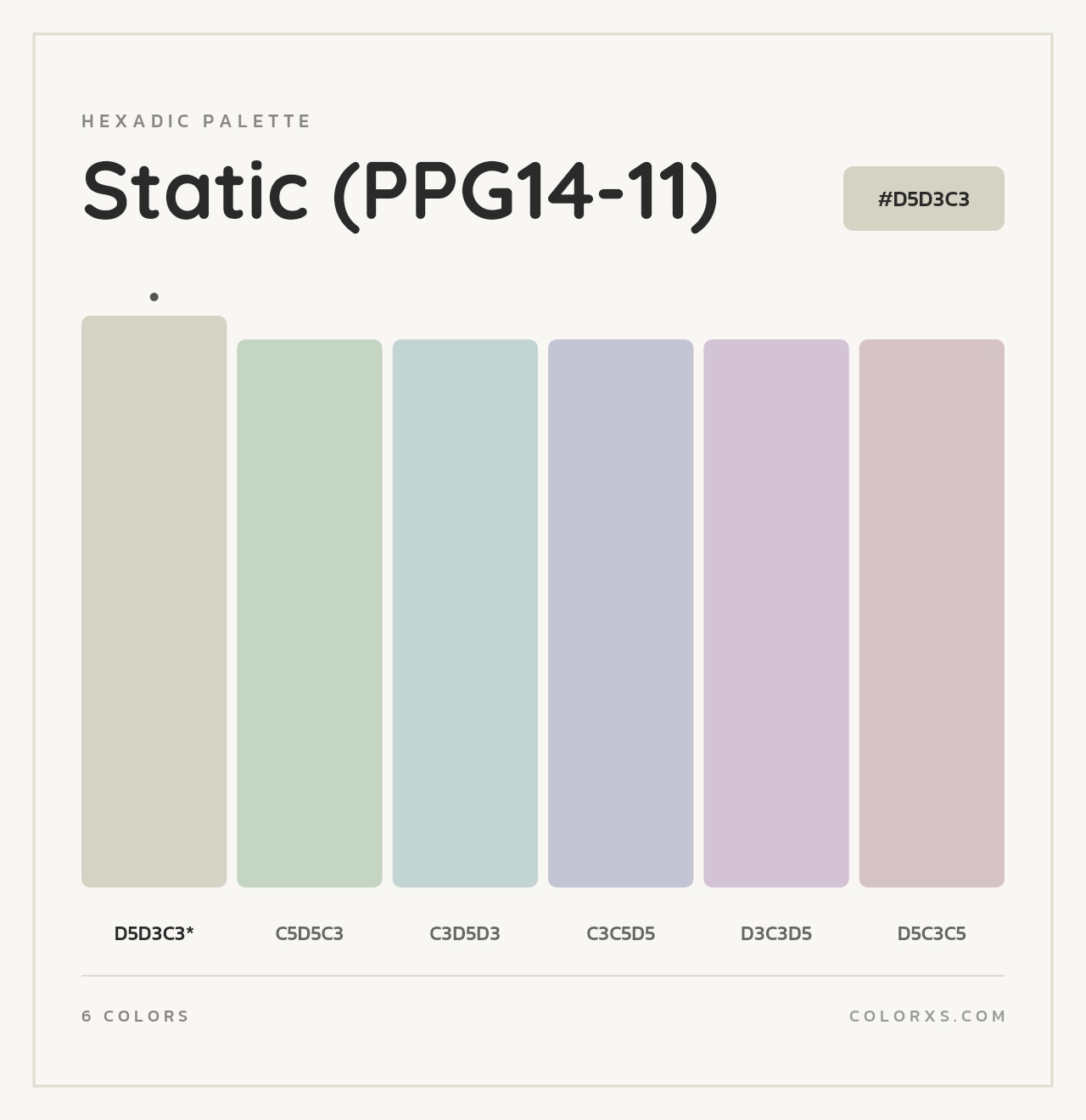 Static (PPG14-11) - Hexadic Color Palette