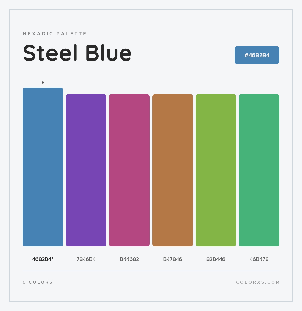 Steel Blue - Hexadic Color Palette