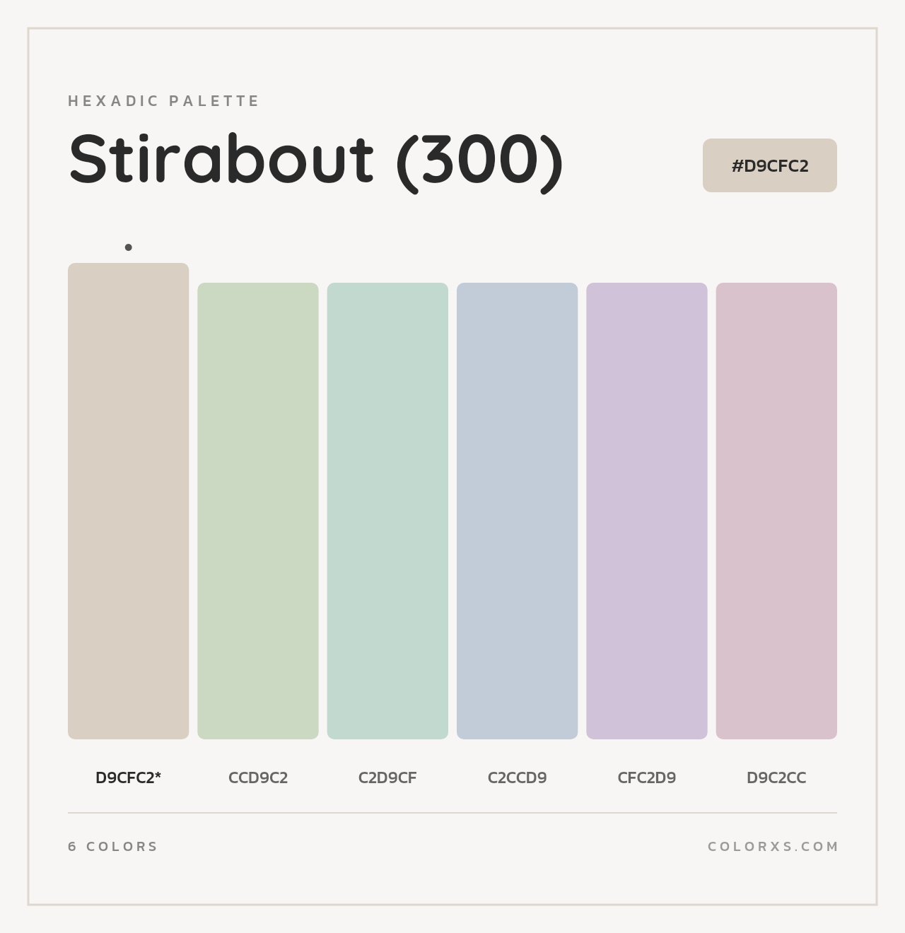 Stirabout (300) - Hexadic Color Palette