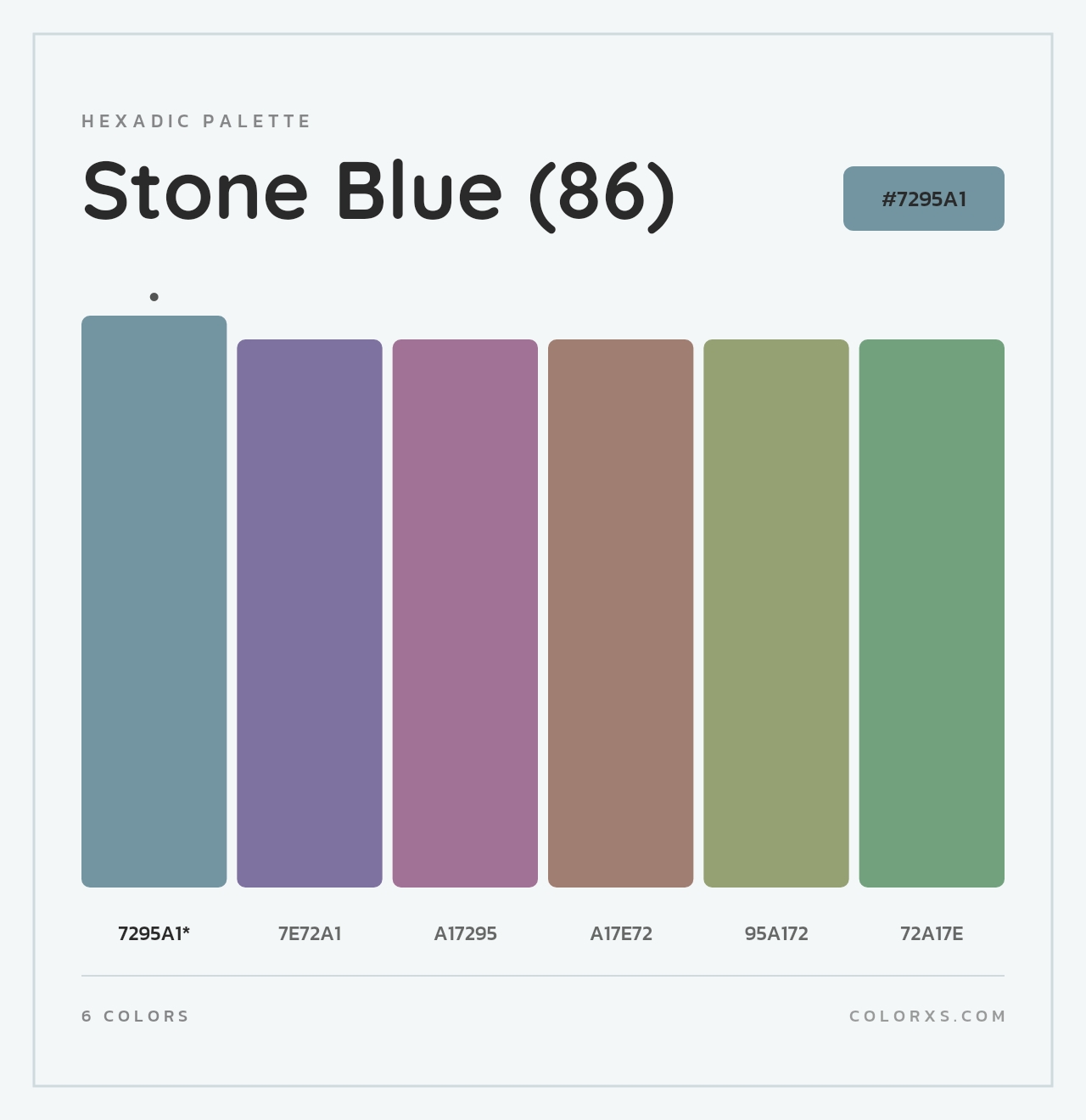 Stone Blue (86) - Hexadic Color Palette