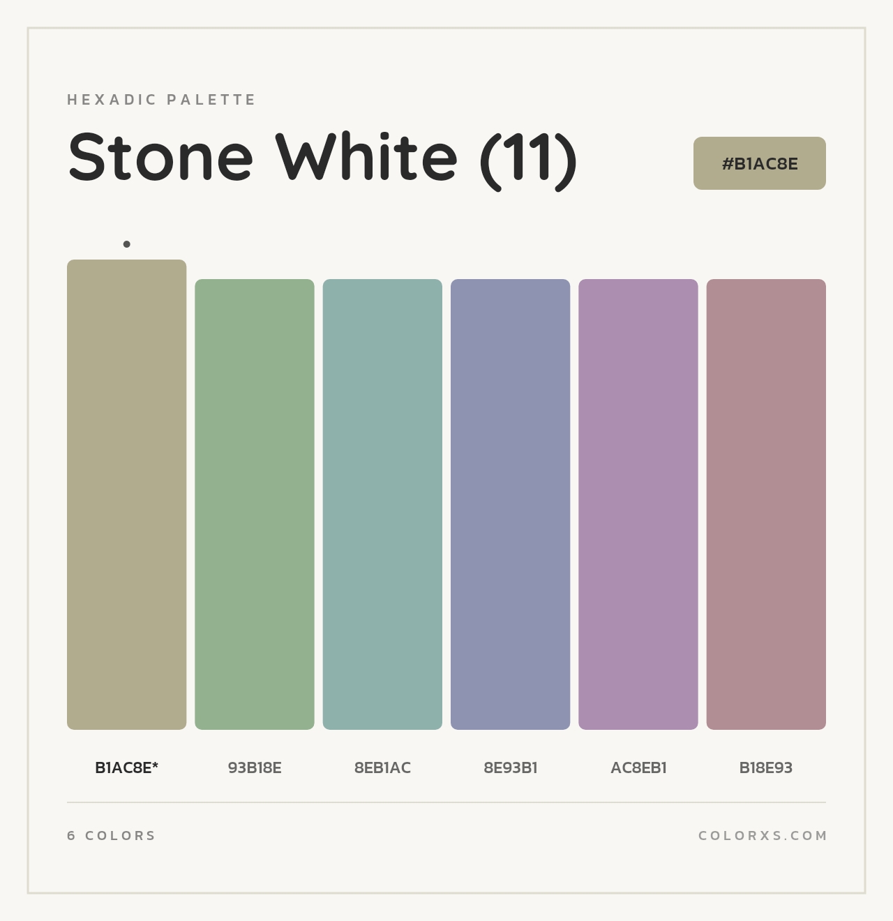Stone White (11) - Hexadic Color Palette