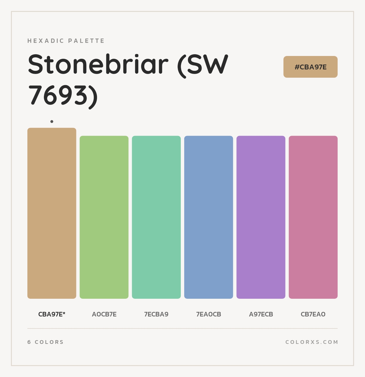 Stonebriar (SW 7693) - Hexadic Color Palette