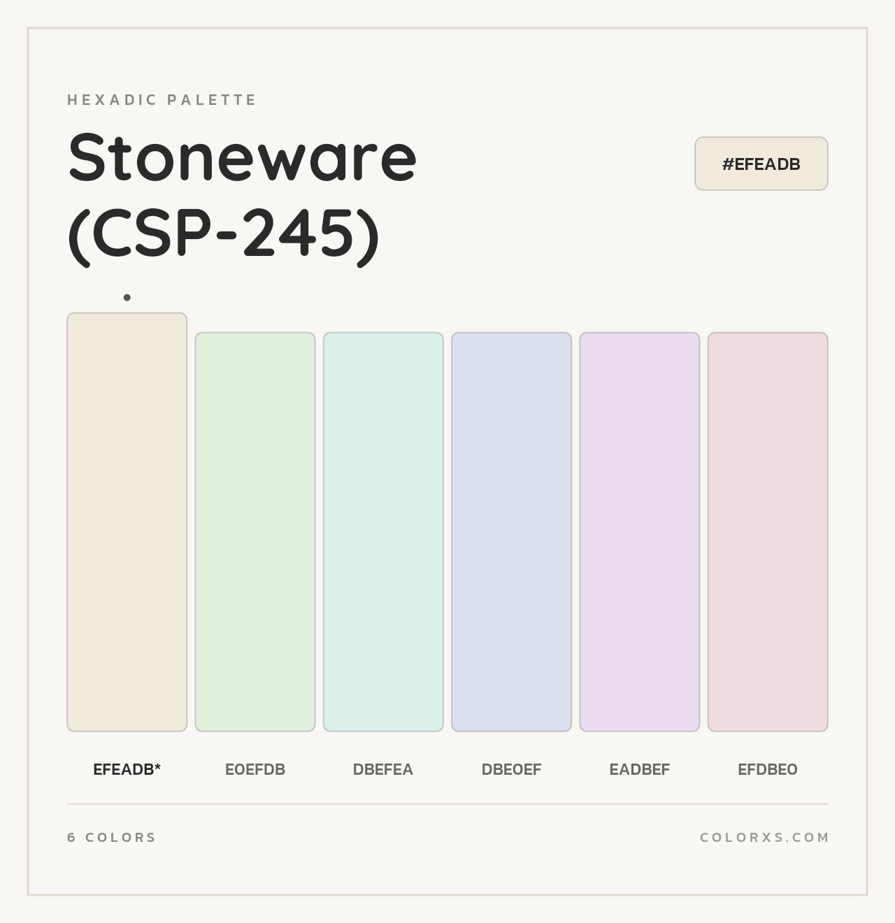 Stoneware (CSP-245) - Hexadic Color Palette