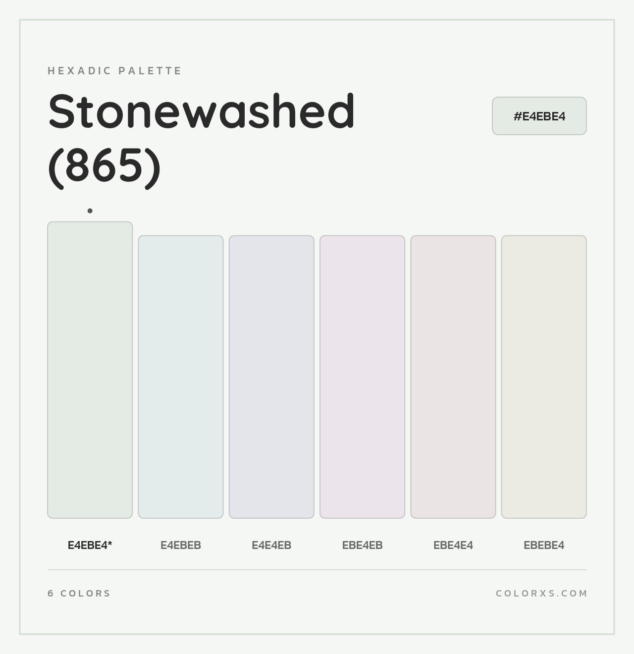 Stonewashed (865) - Hexadic Color Palette