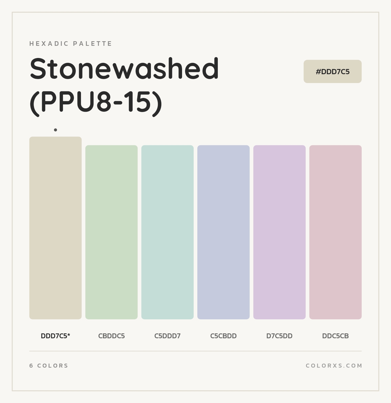 Stonewashed (PPU8-15) - Hexadic Color Palette