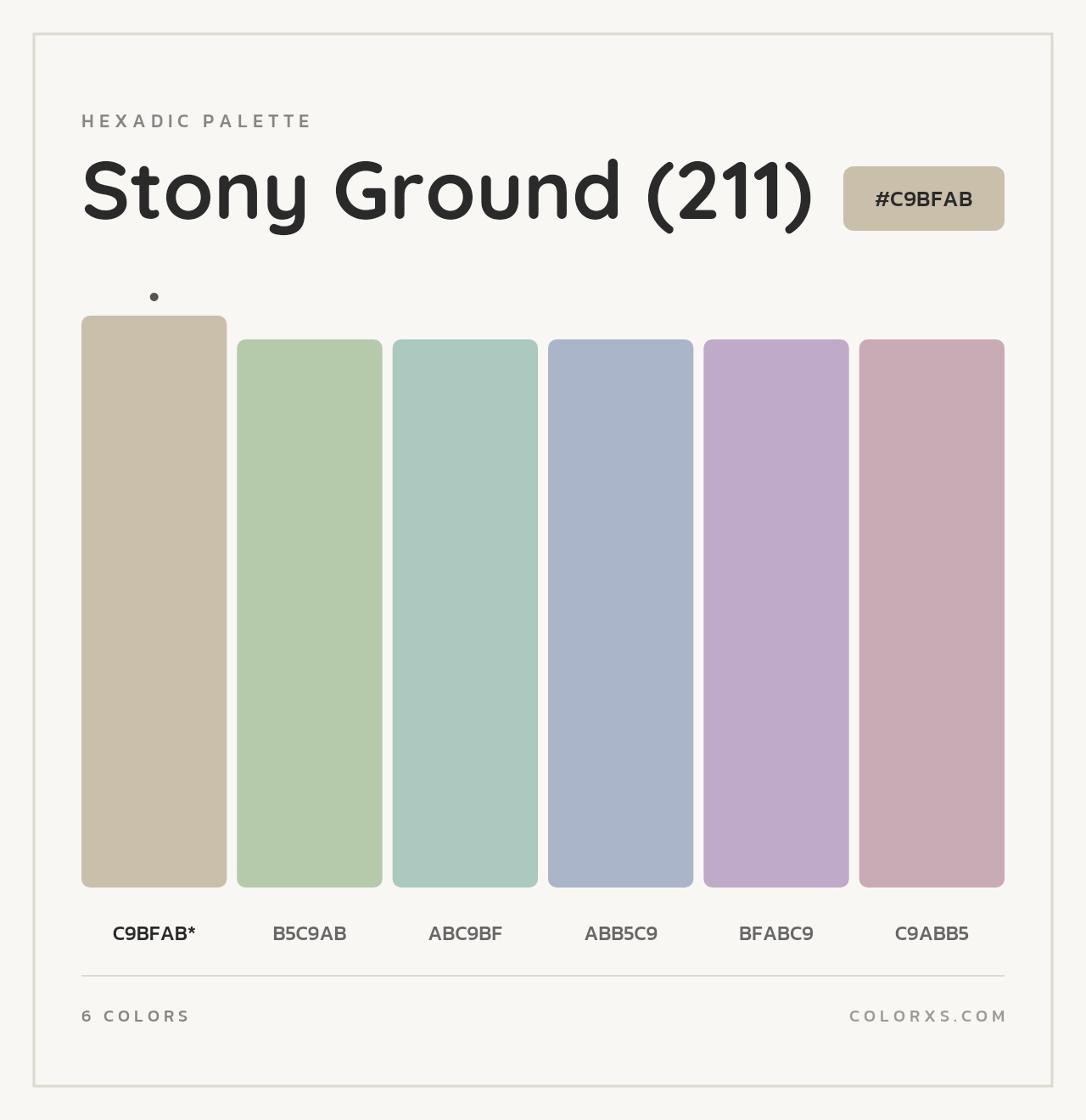 Stony Ground (211) - Hexadic Color Palette