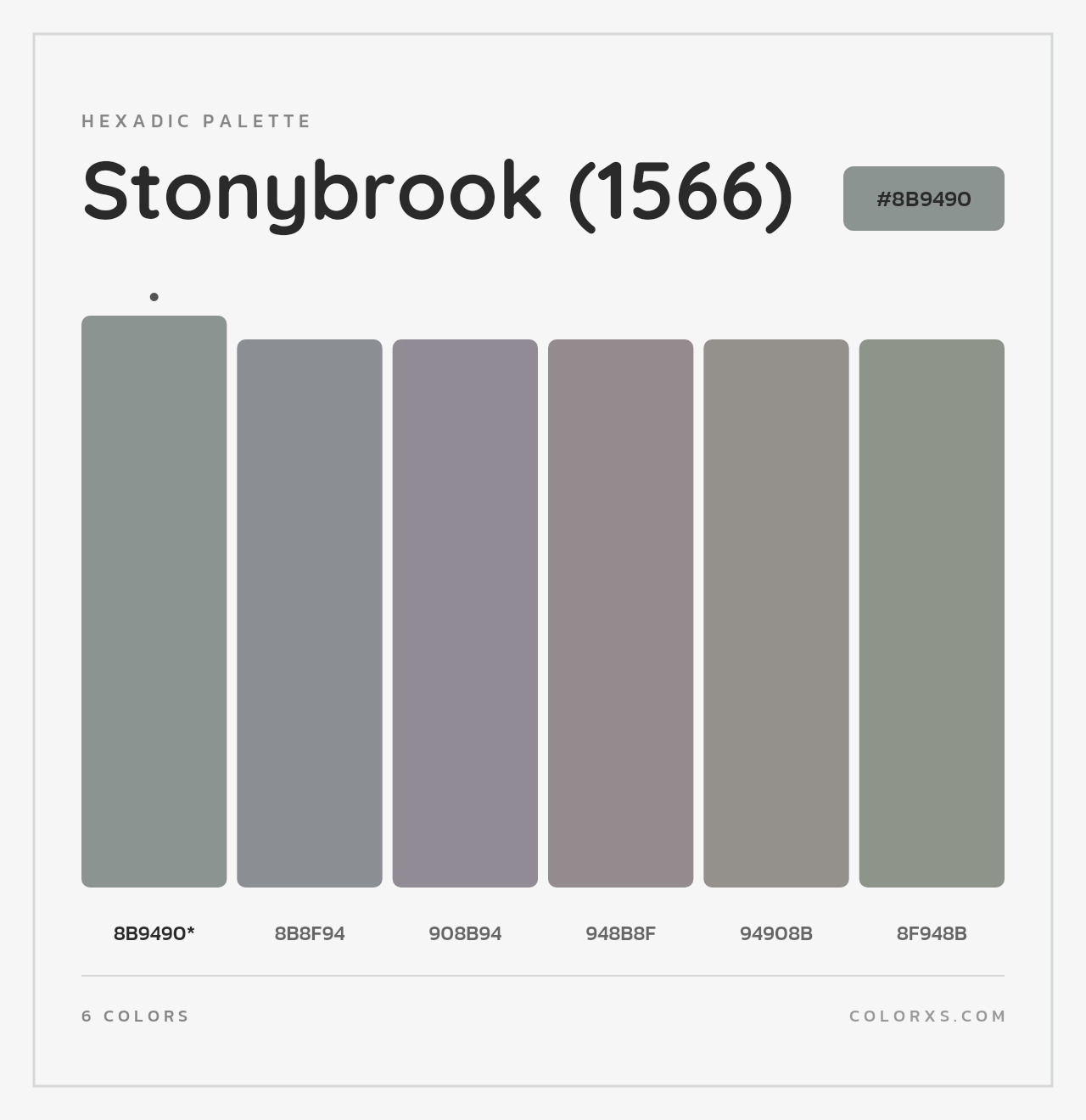 Stonybrook (1566) - Hexadic Color Palette