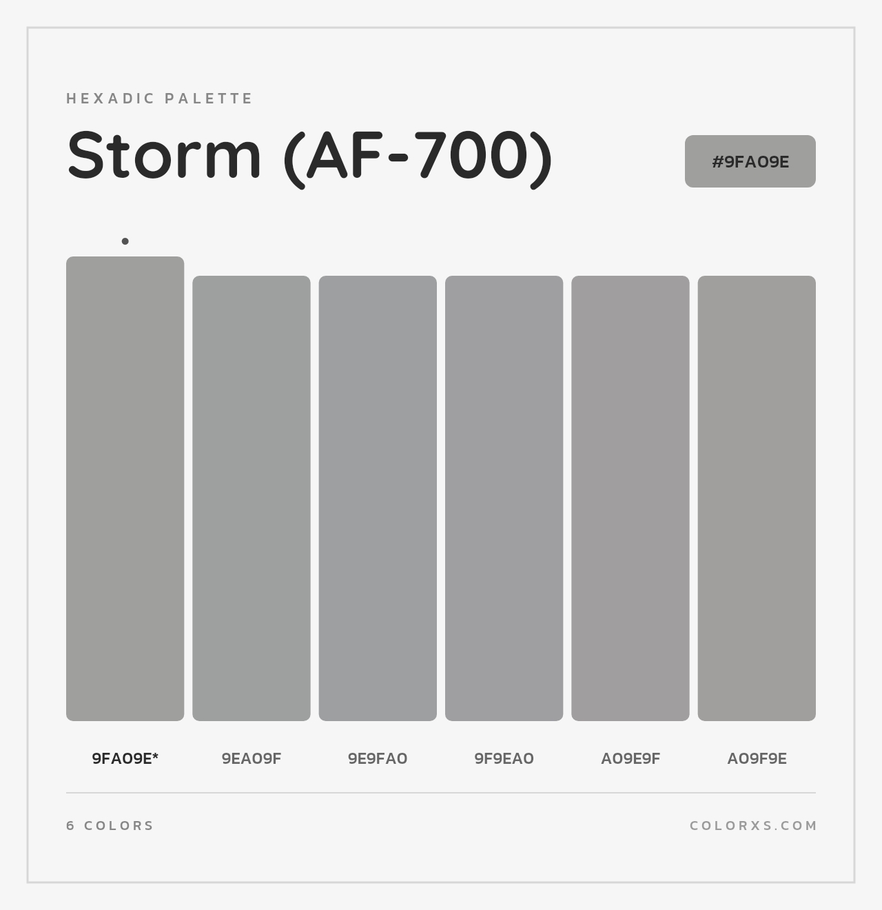 Storm (AF-700) - Hexadic Color Palette