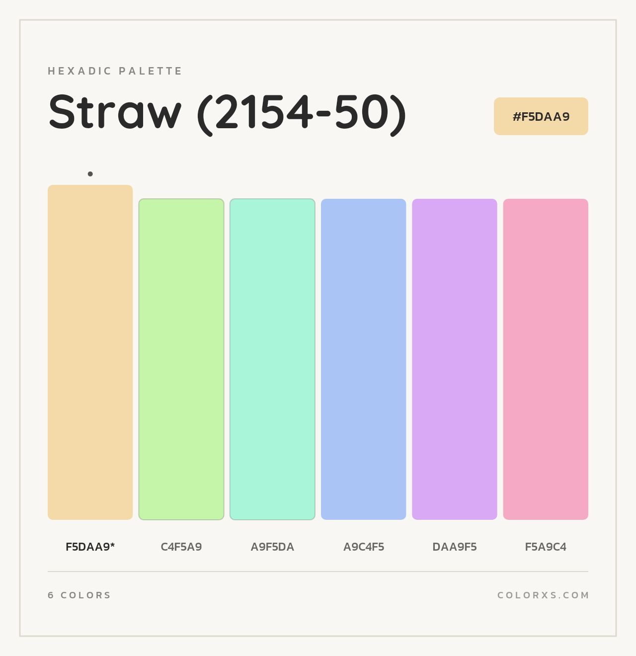 Straw (2154-50) - Hexadic Color Palette