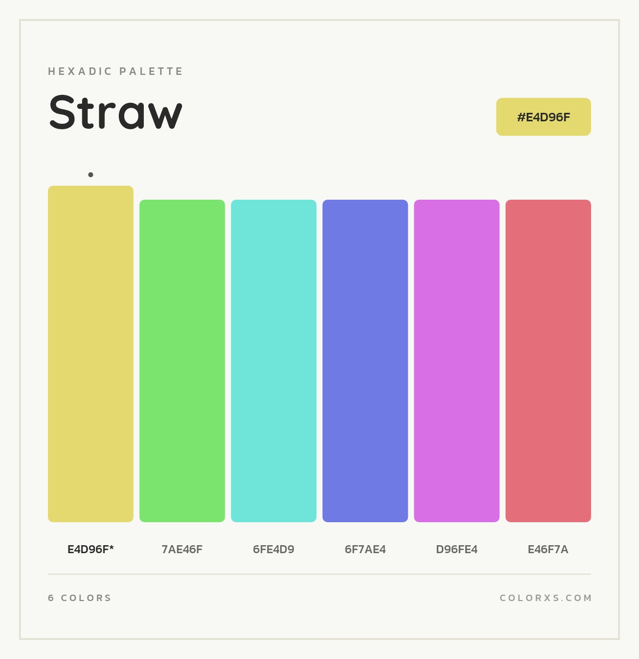 Straw - Hexadic Color Palette