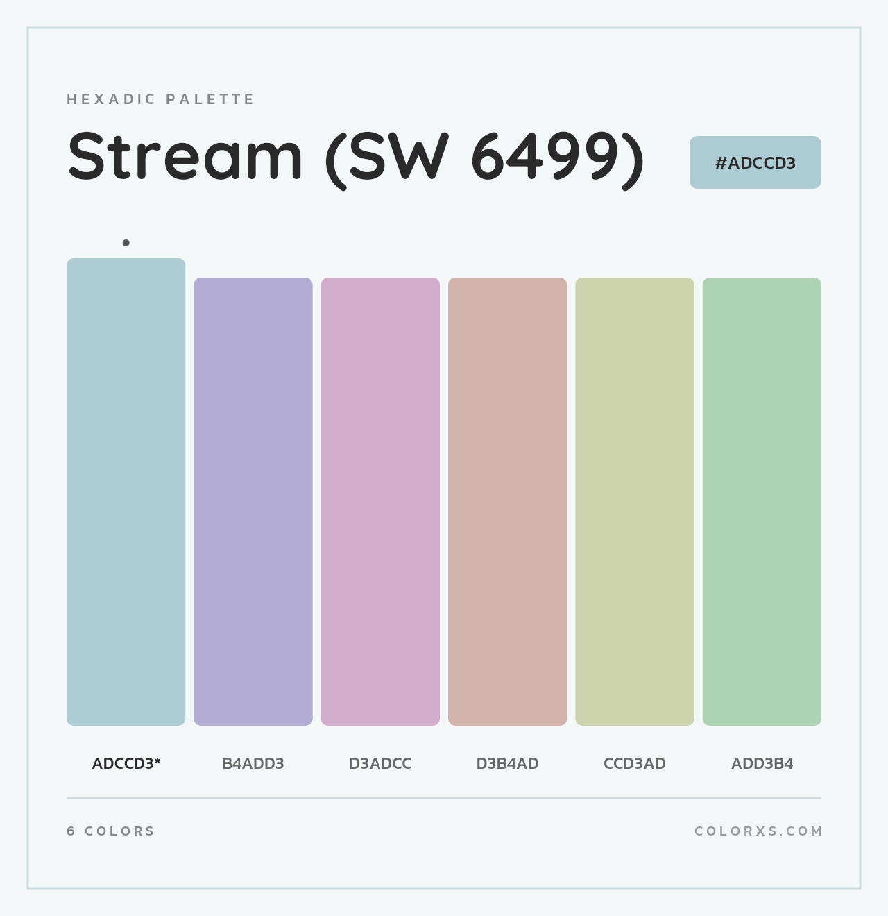 Stream (SW 6499) - Hexadic Color Palette