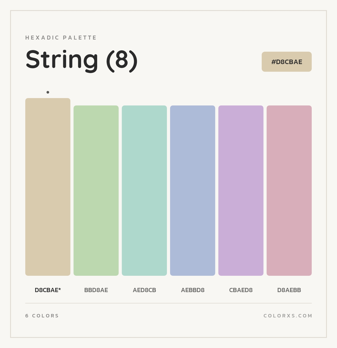 String (8) - Hexadic Color Palette