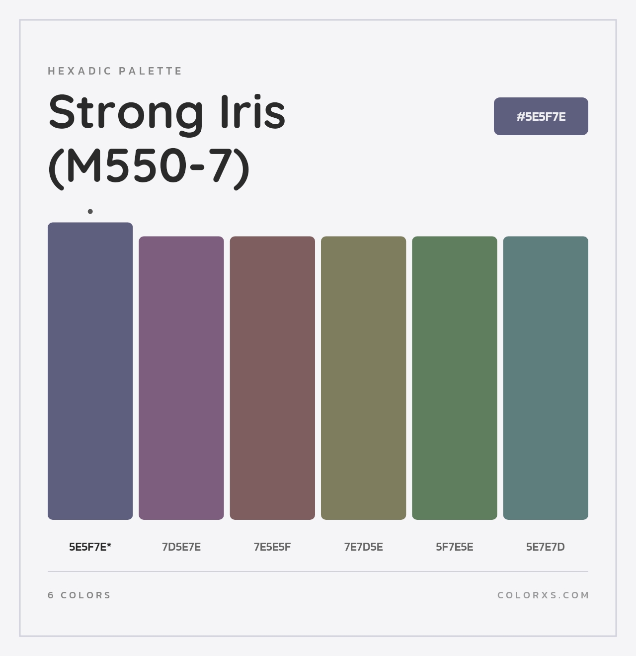 Strong Iris (M550-7) - Hexadic Color Palette
