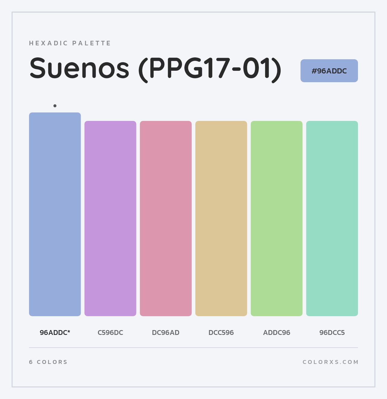 Suenos (PPG17-01) - Hexadic Color Palette