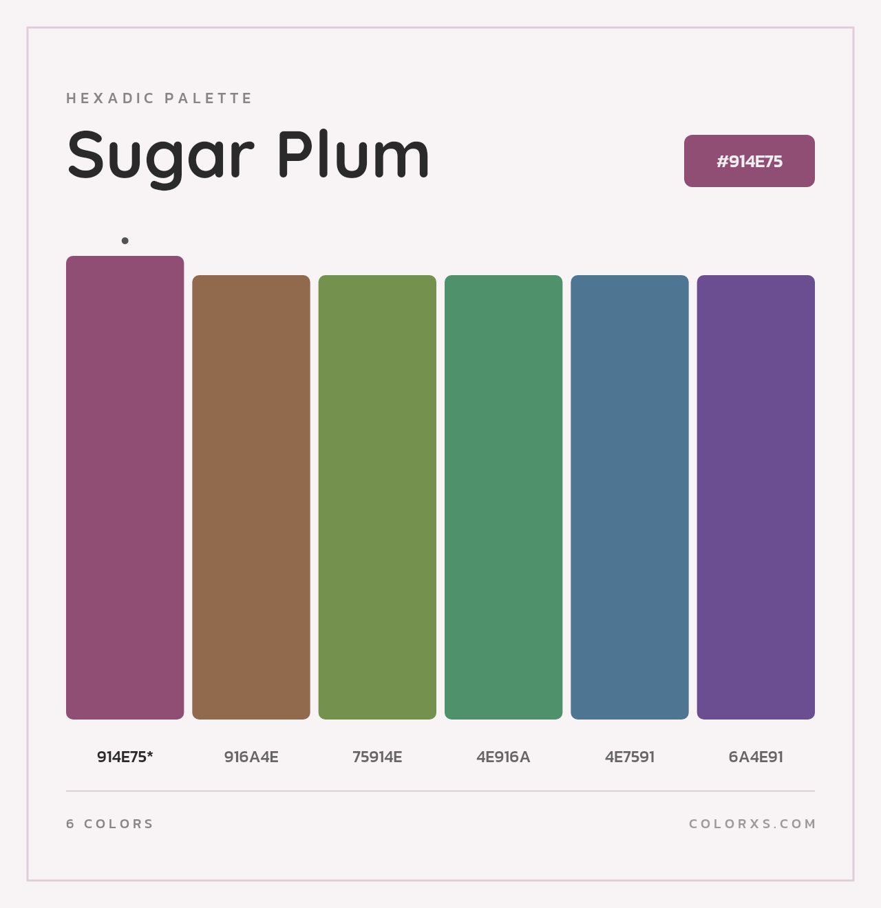 Sugar Plum - Hexadic Color Palette