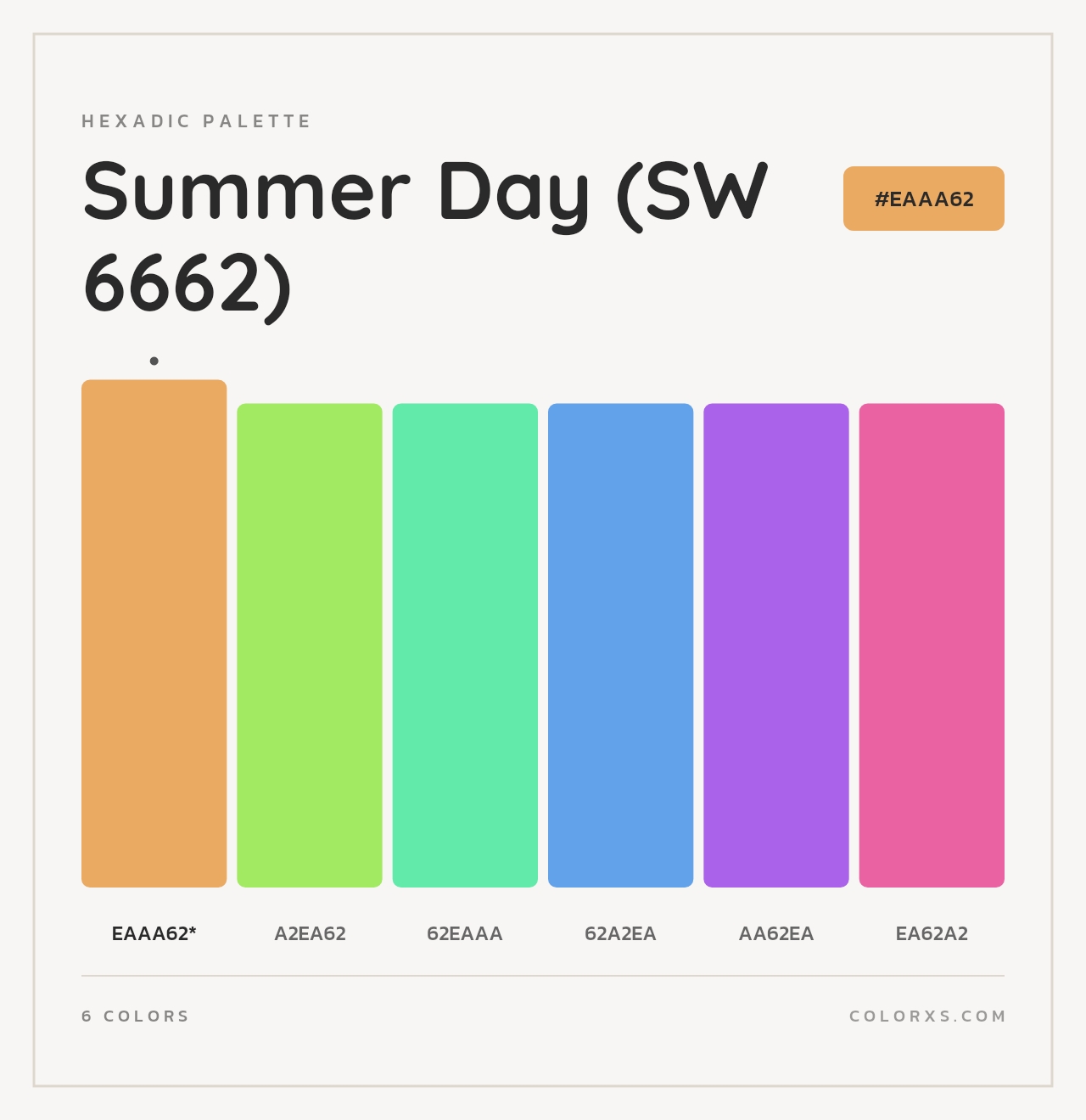 Summer Day (SW 6662) - Hexadic Color Palette