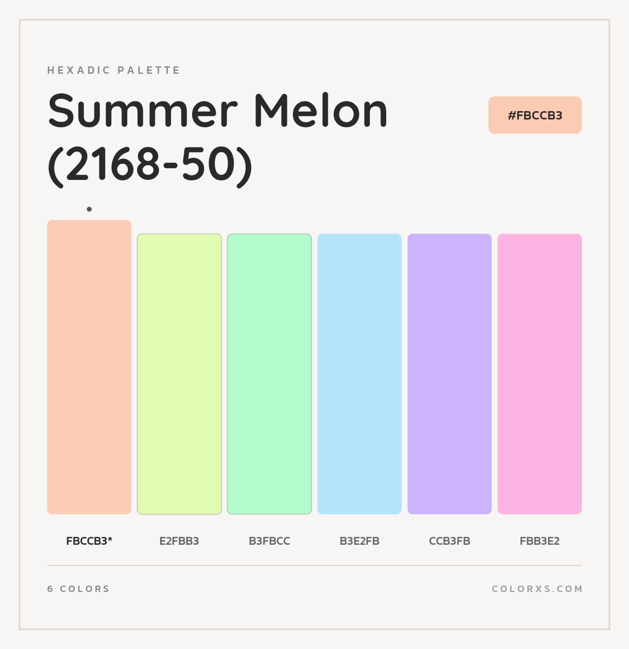 Summer Melon (2168-50) - Hexadic Color Palette