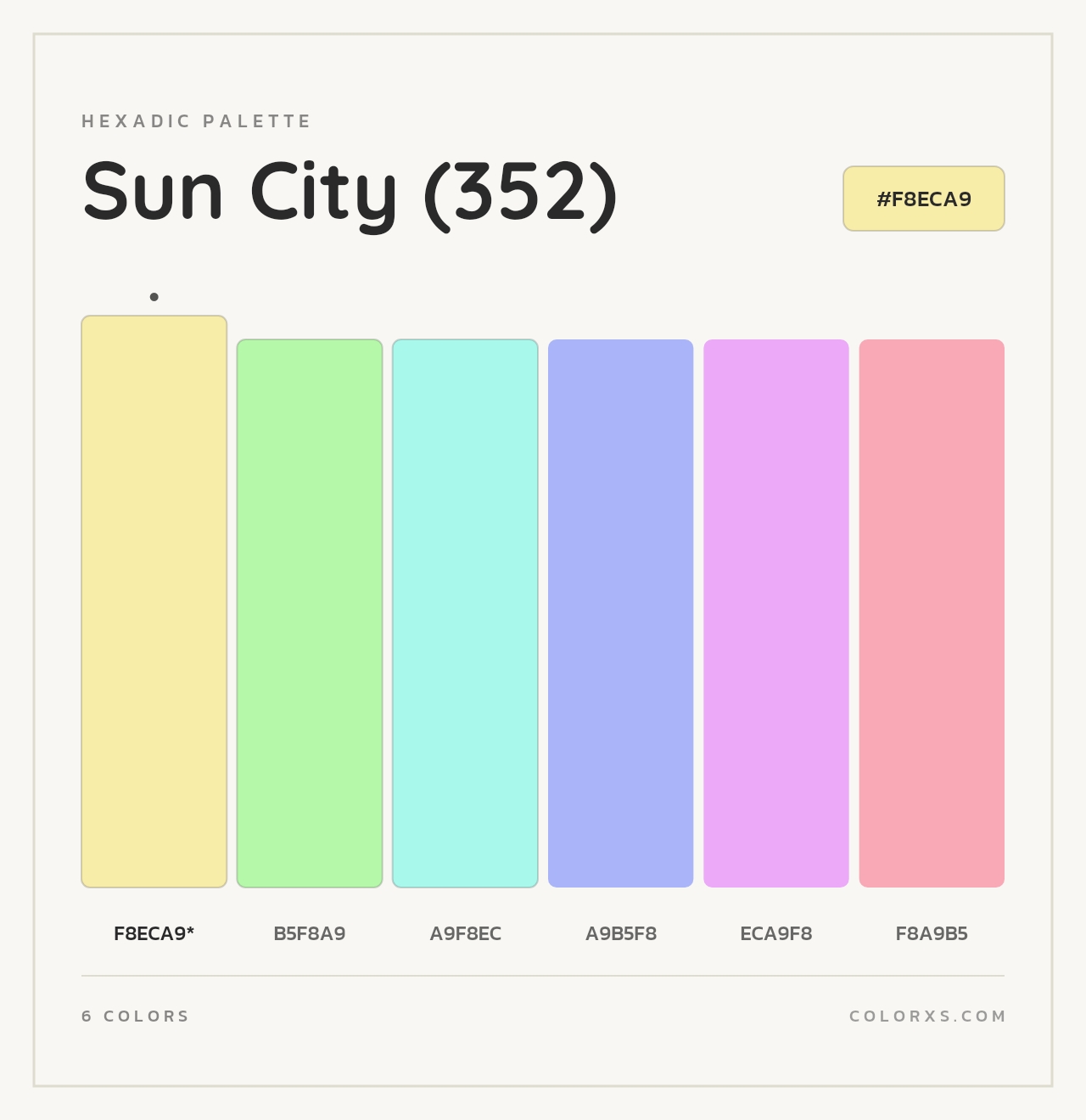 Sun City (352) - Hexadic Color Palette