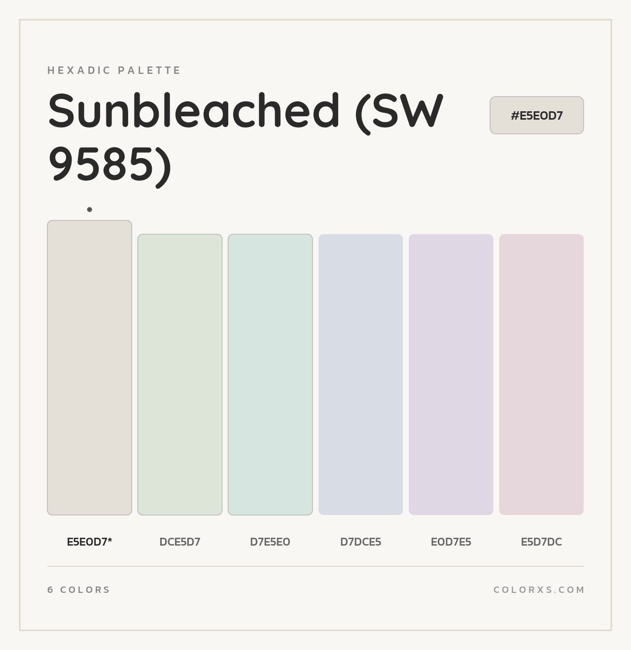 Sunbleached (SW 9585) - Hexadic Color Palette