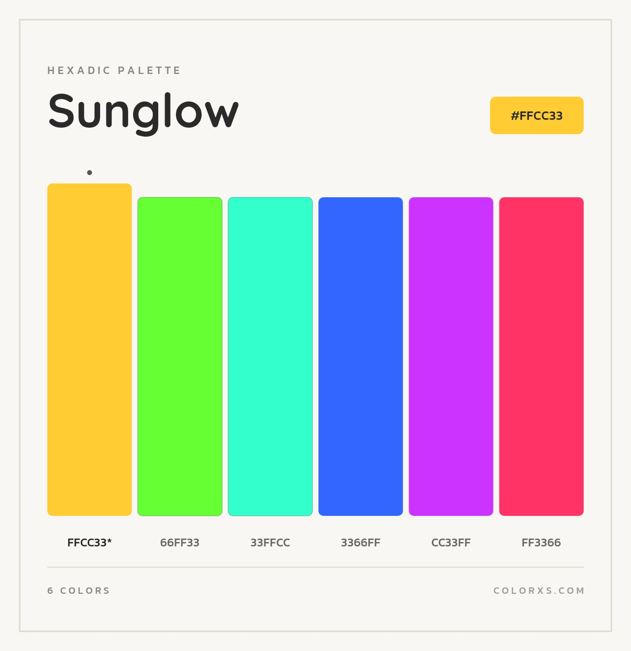 Sunglow - Hexadic Color Palette