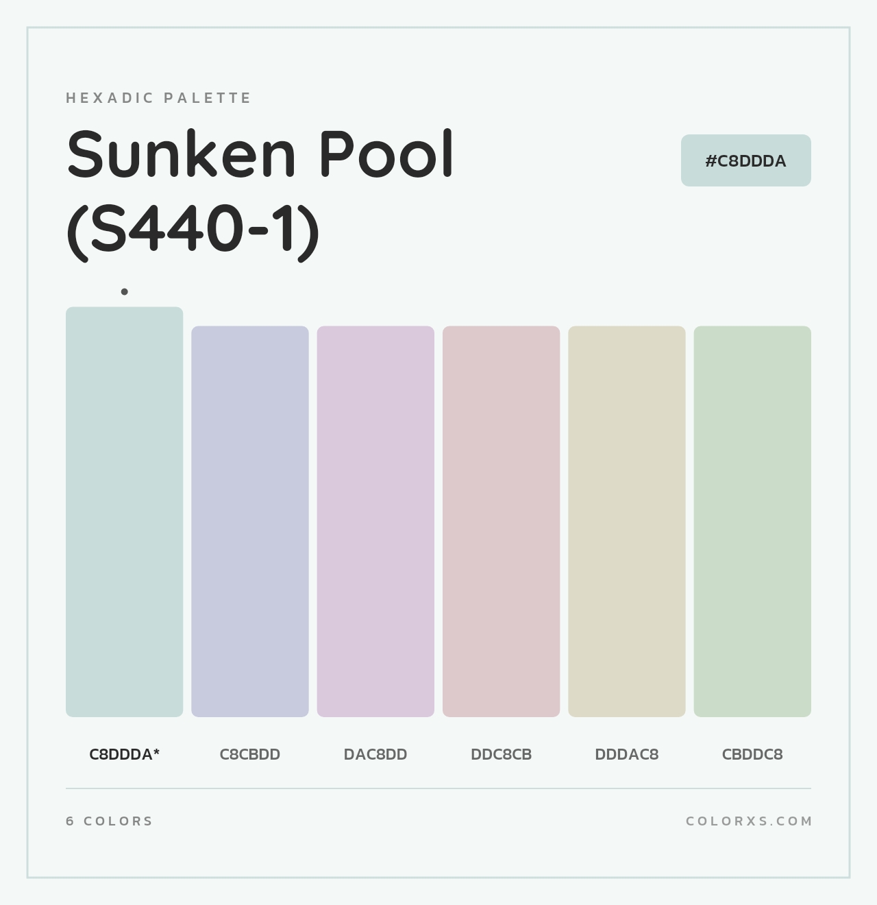 Sunken Pool (S440-1) - Hexadic Color Palette