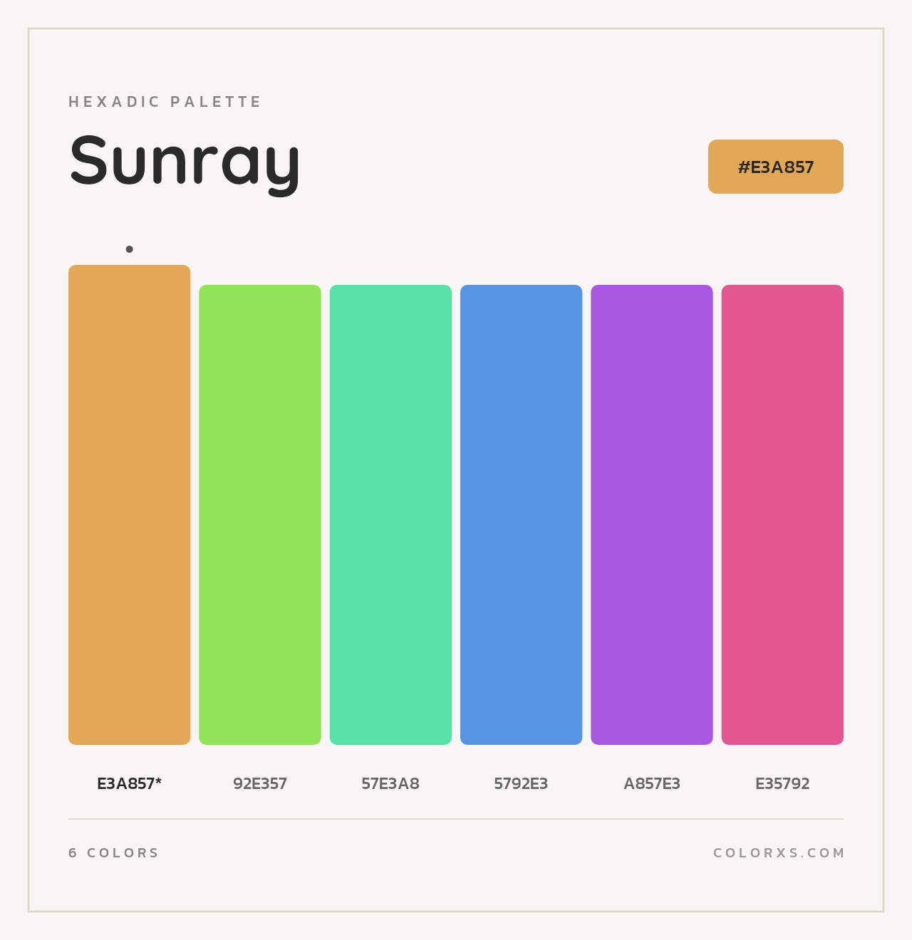 Sunray - Hexadic Color Palette