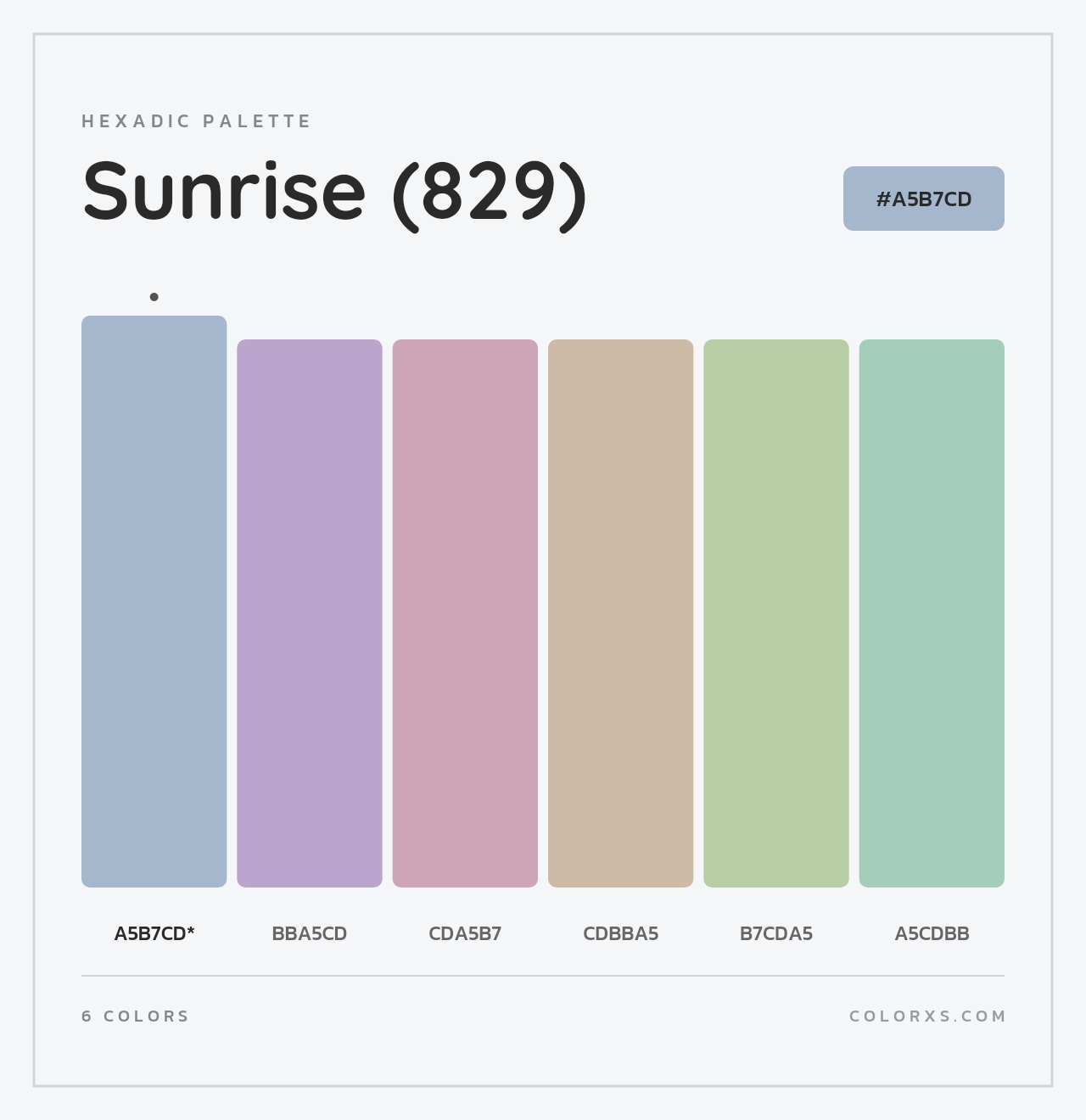 Sunrise (829) - Hexadic Color Palette