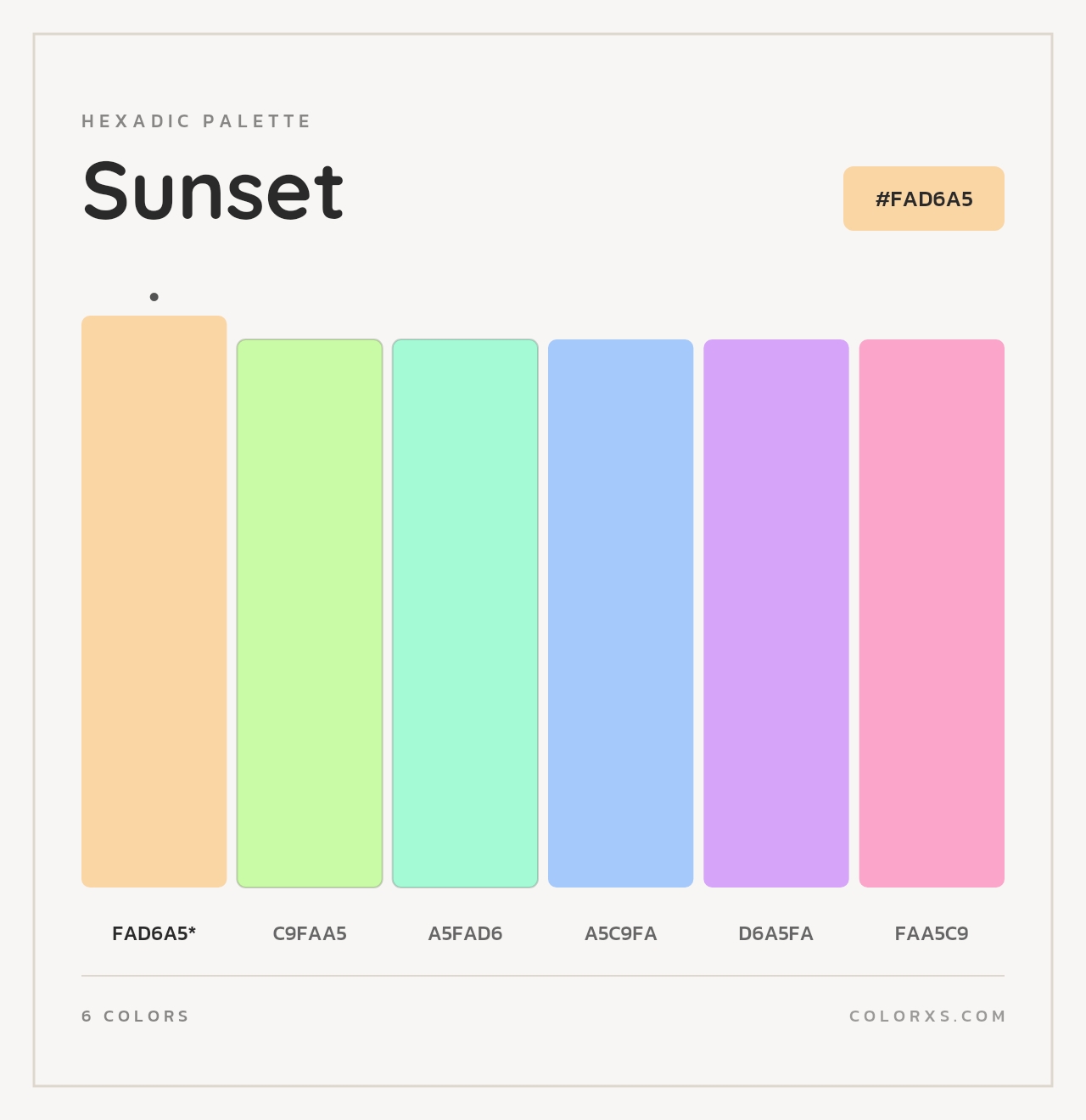 Sunset - Hexadic Color Palette