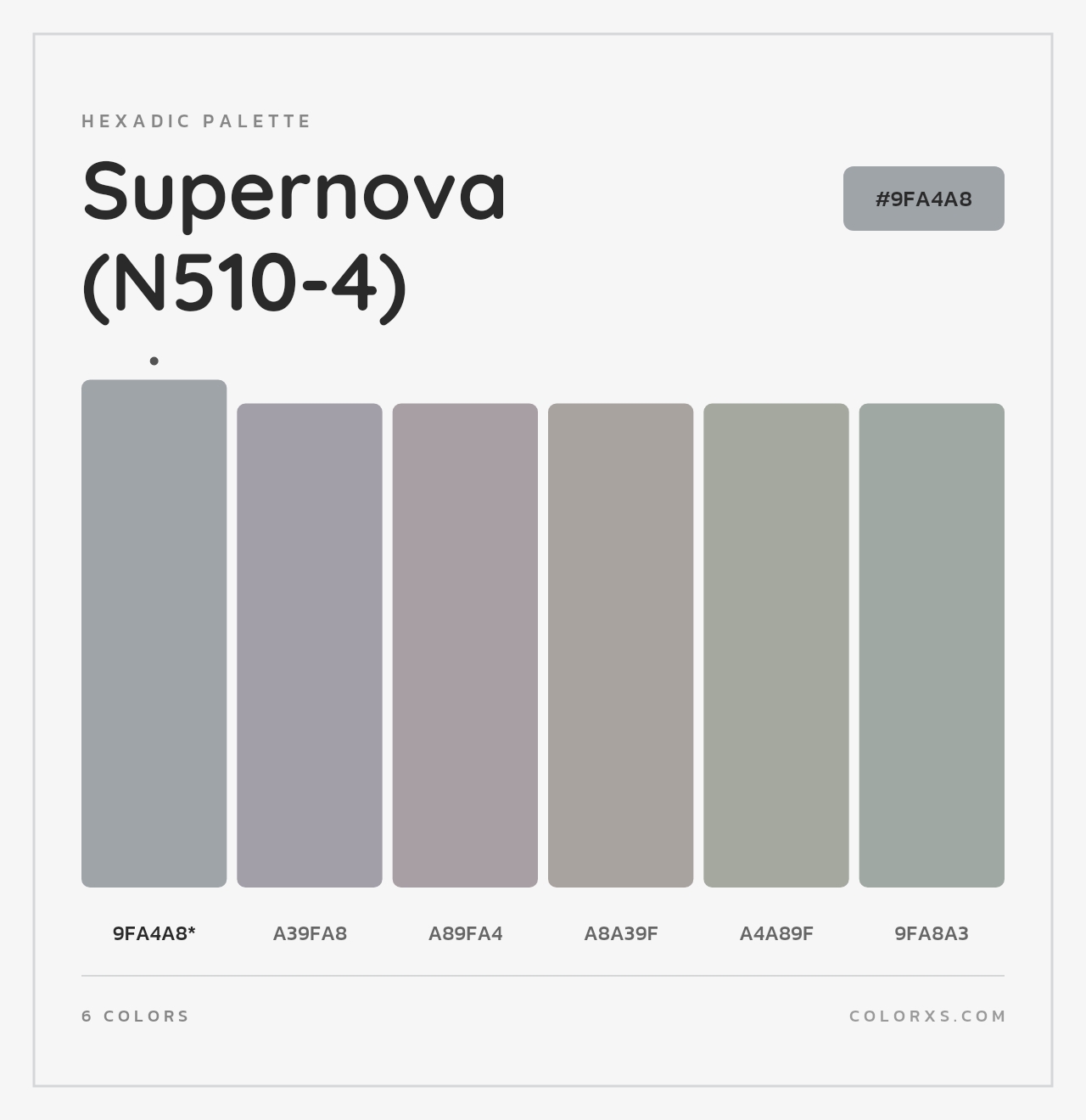 Supernova (N510-4) - Hexadic Color Palette