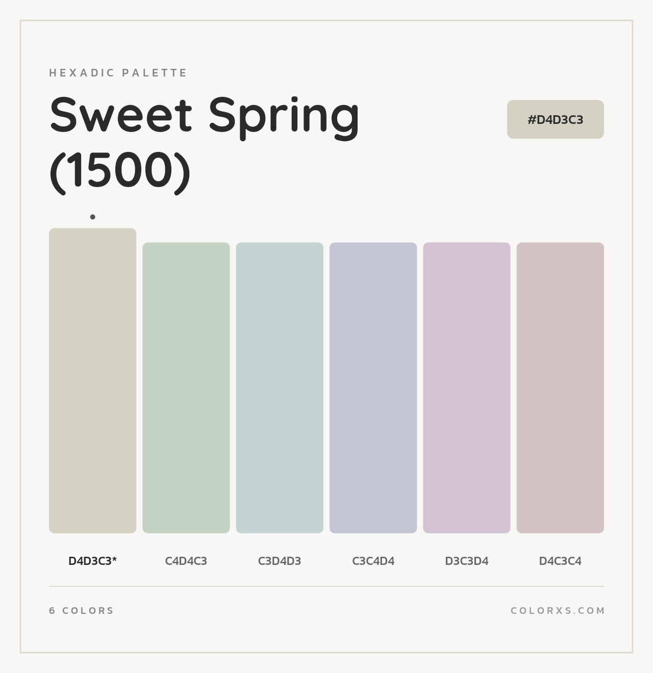 Sweet Spring (1500) - Hexadic Color Palette