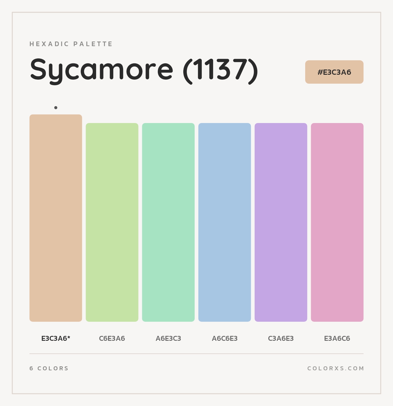 Sycamore (1137) - Hexadic Color Palette