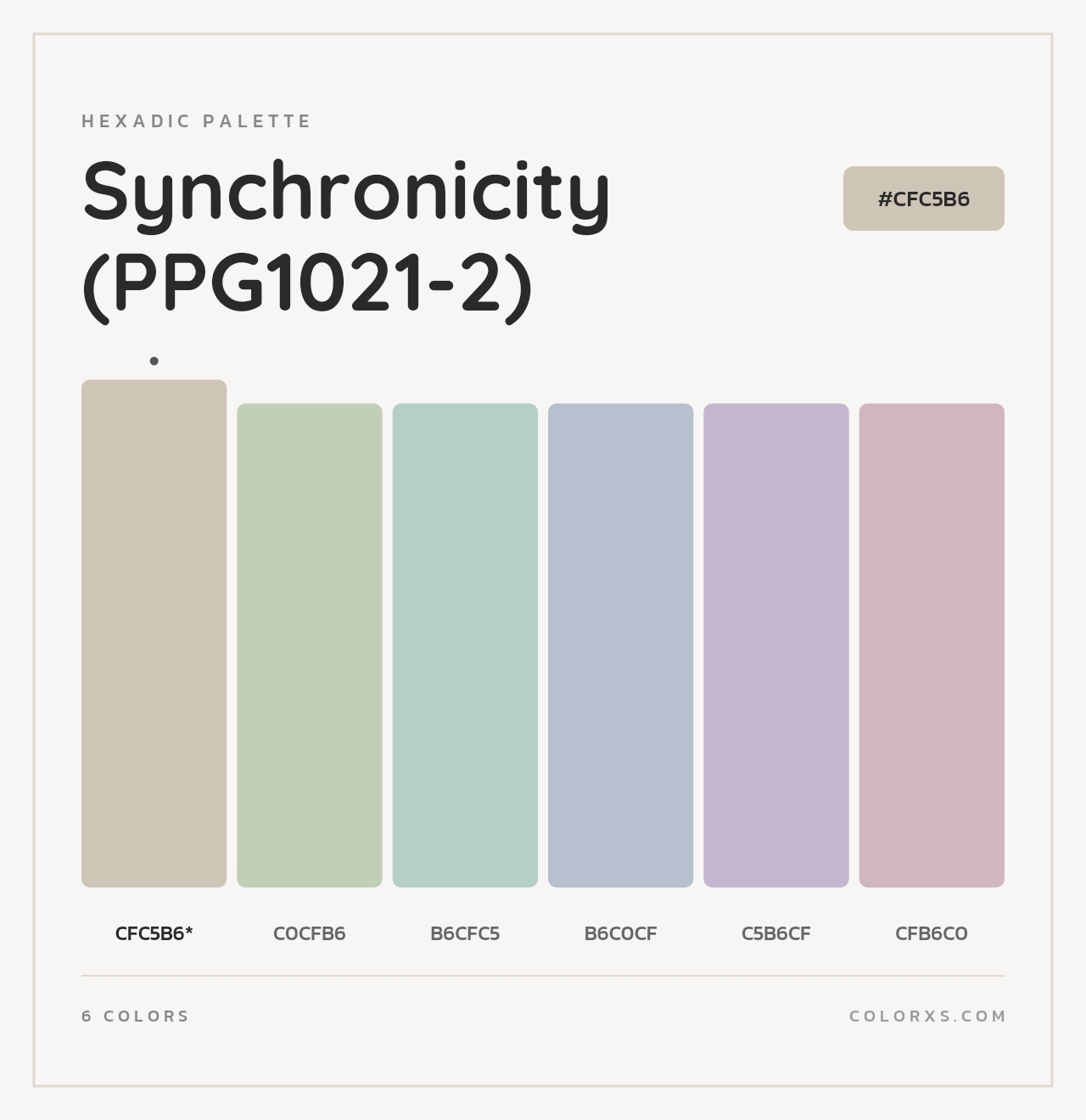 Synchronicity (PPG1021-2) - Hexadic Color Palette