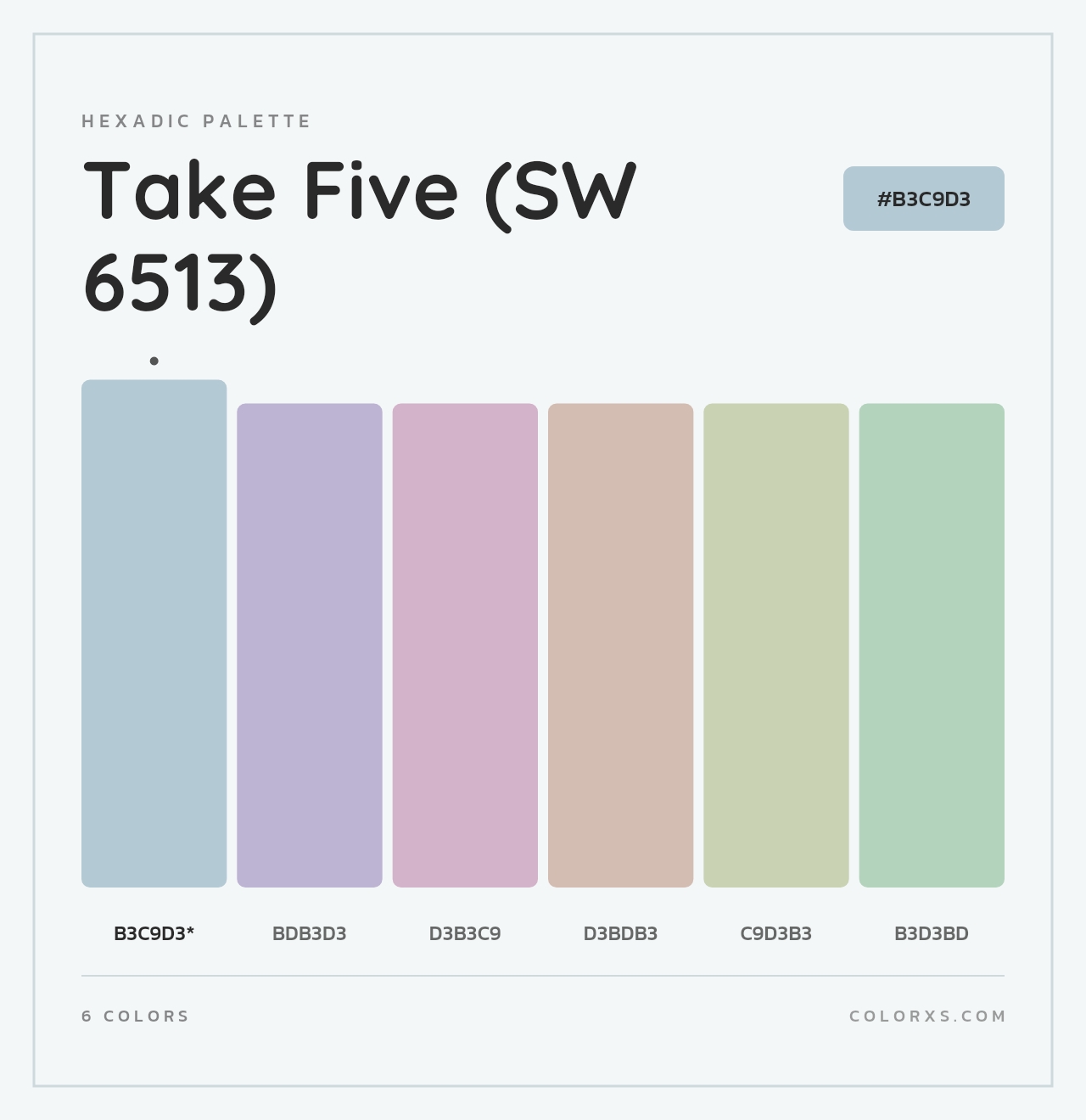 Take Five (SW 6513) - Hexadic Color Palette