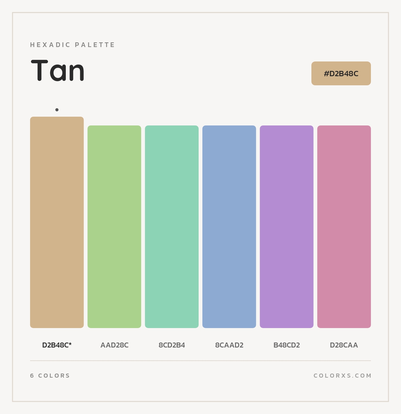 Tan - Hexadic Color Palette