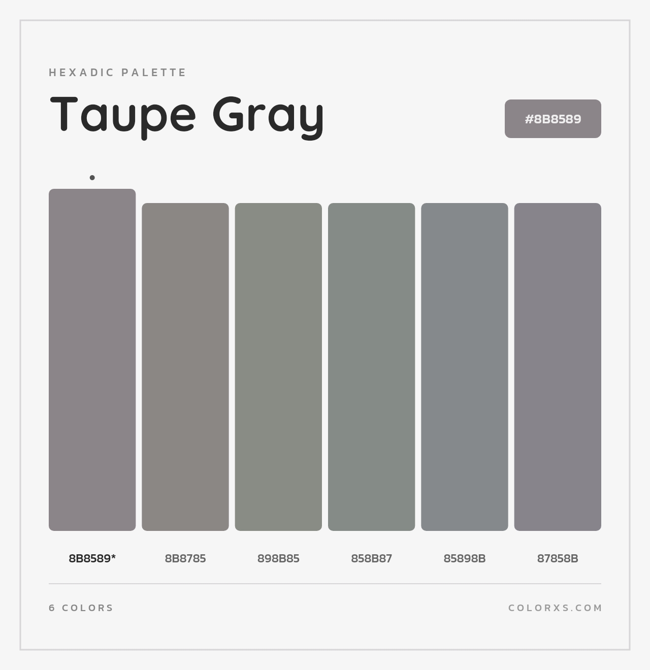 Taupe Gray - Hexadic Color Palette