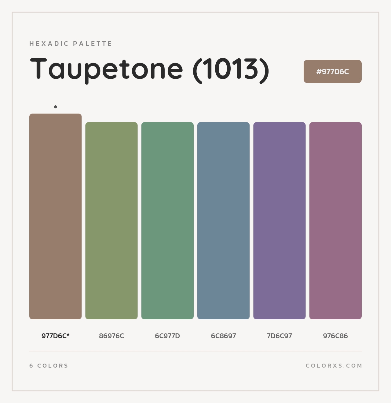 Taupetone (1013) - Hexadic Color Palette