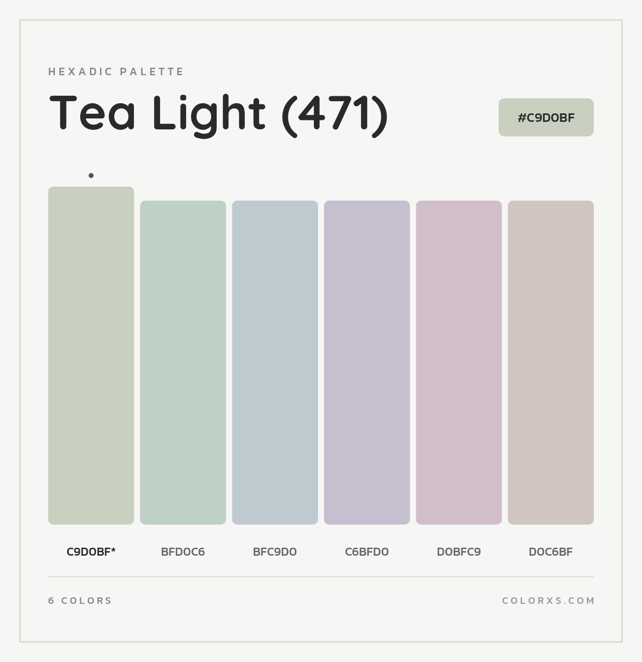 Tea Light (471) - Hexadic Color Palette