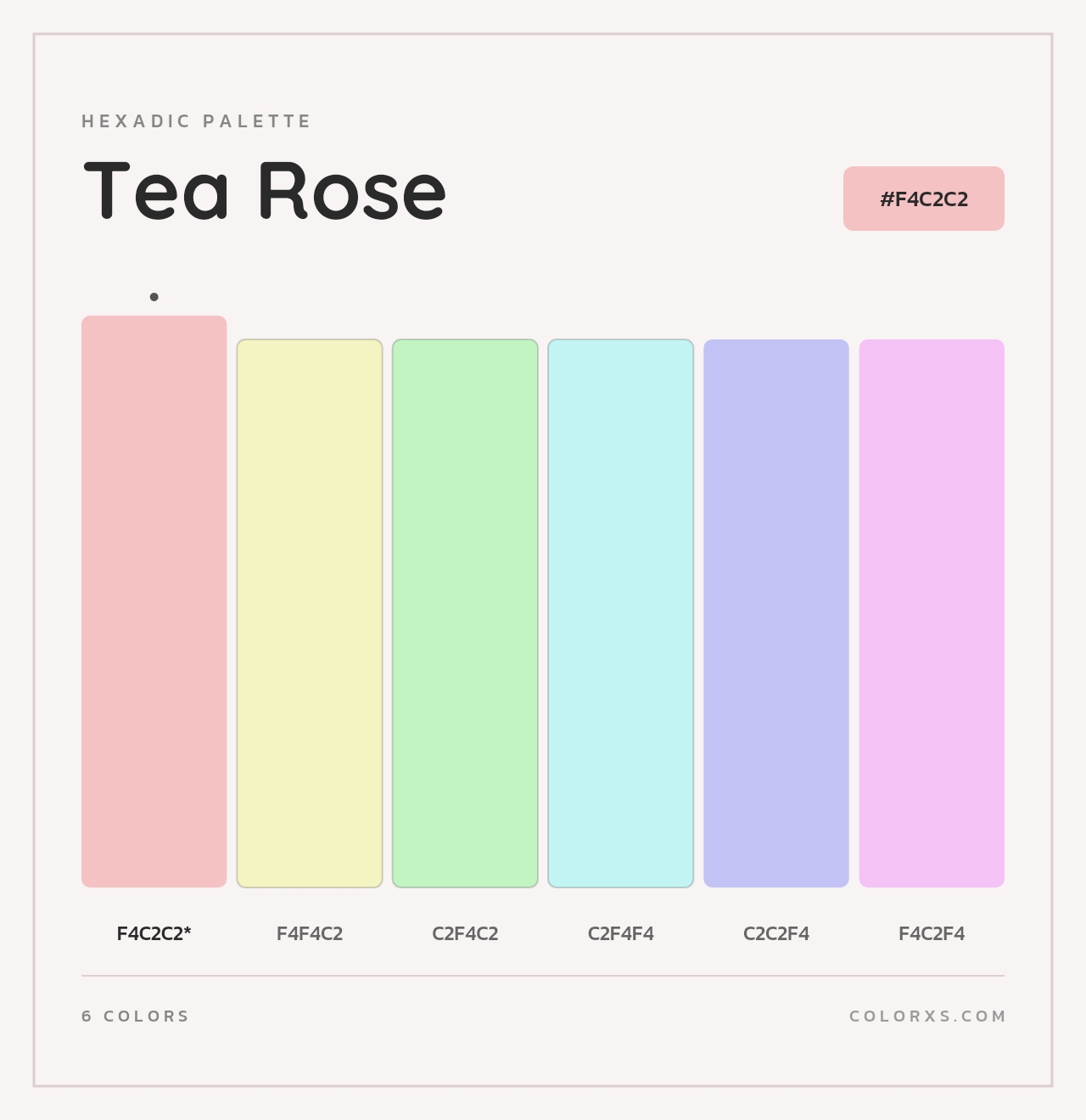 Tea Rose - Hexadic Color Palette