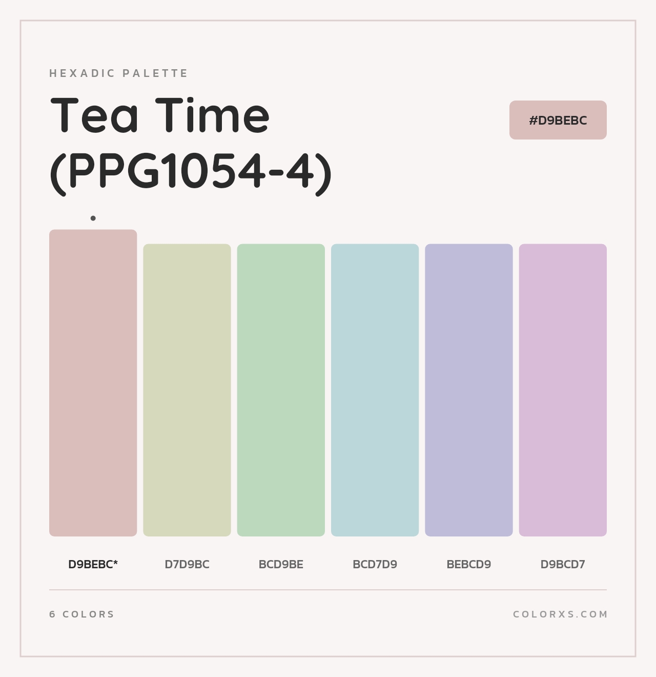 Tea Time (PPG1054-4) - Hexadic Color Palette