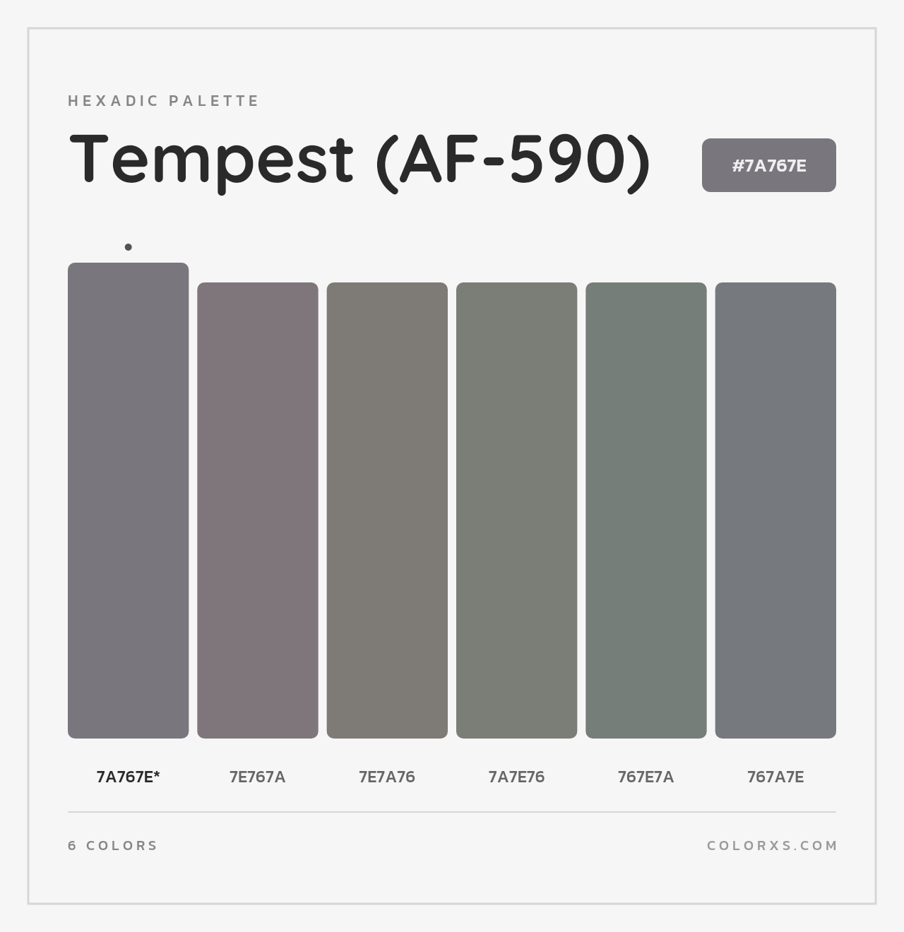 Tempest (AF-590) - Hexadic Color Palette