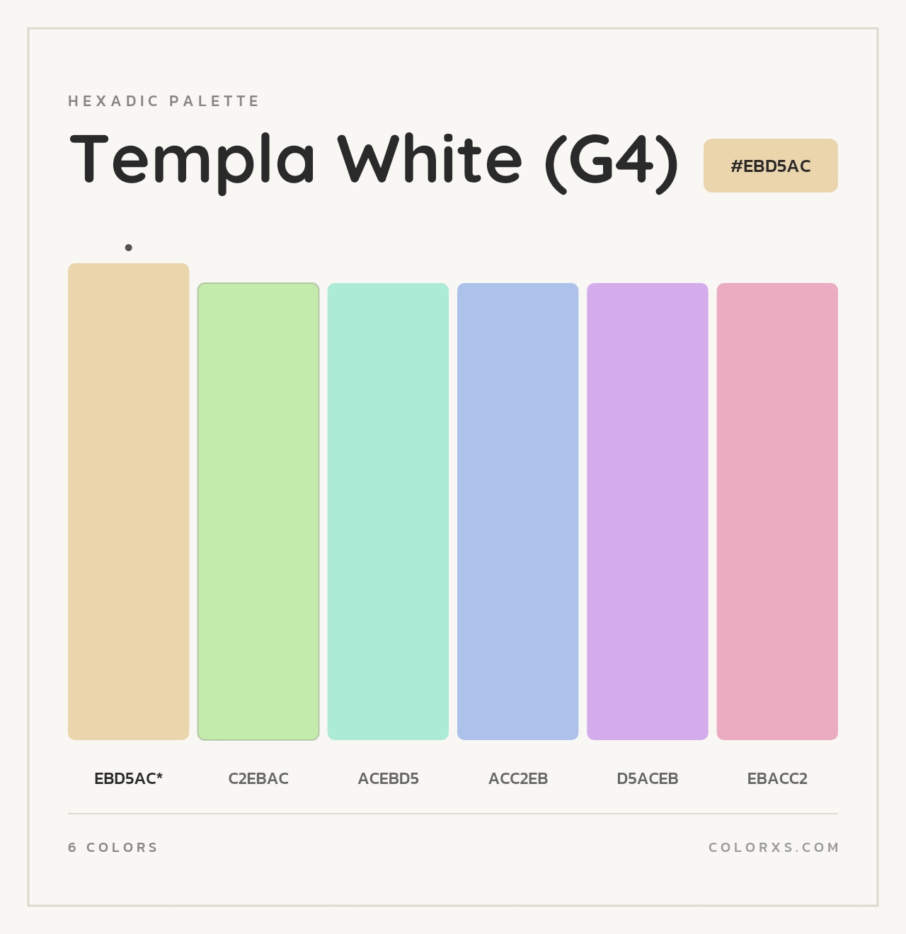 Templa White (G4) - Hexadic Color Palette