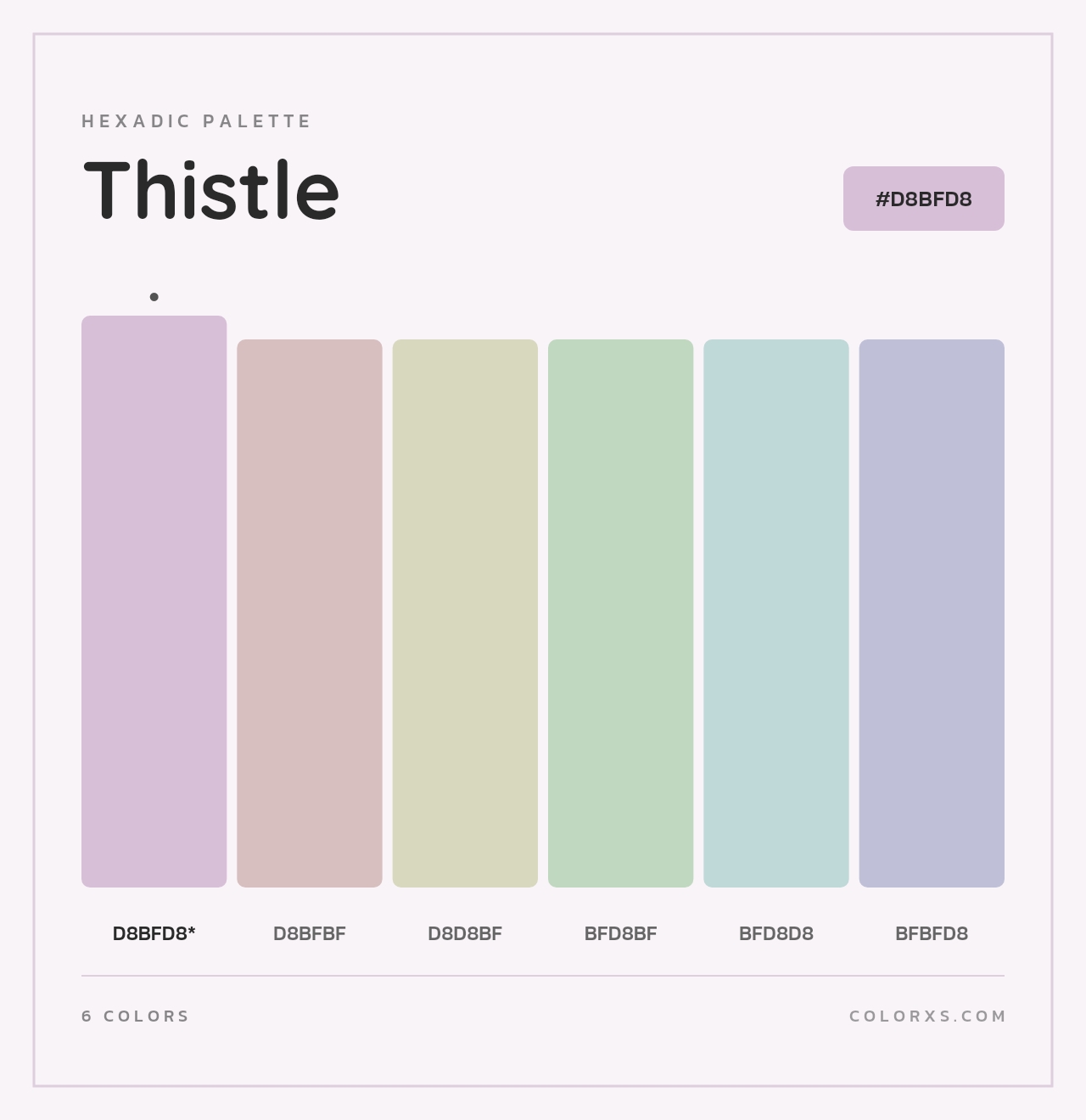 Thistle - Hexadic Color Palette
